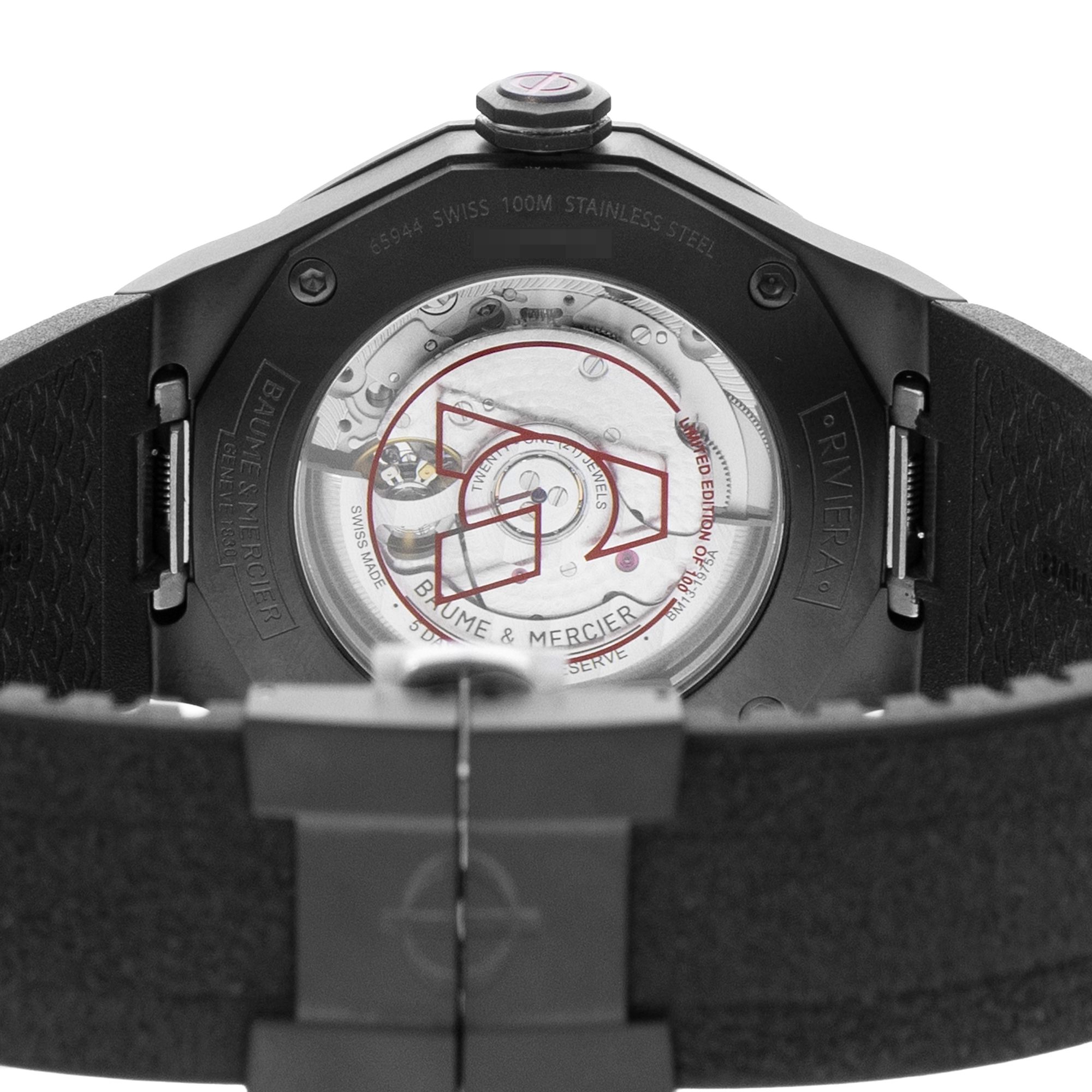 Baume & Mercier Riviera M0A10789 42mm Grey Dial Black ADLC steel Mens Watch Card thumbnail 9
