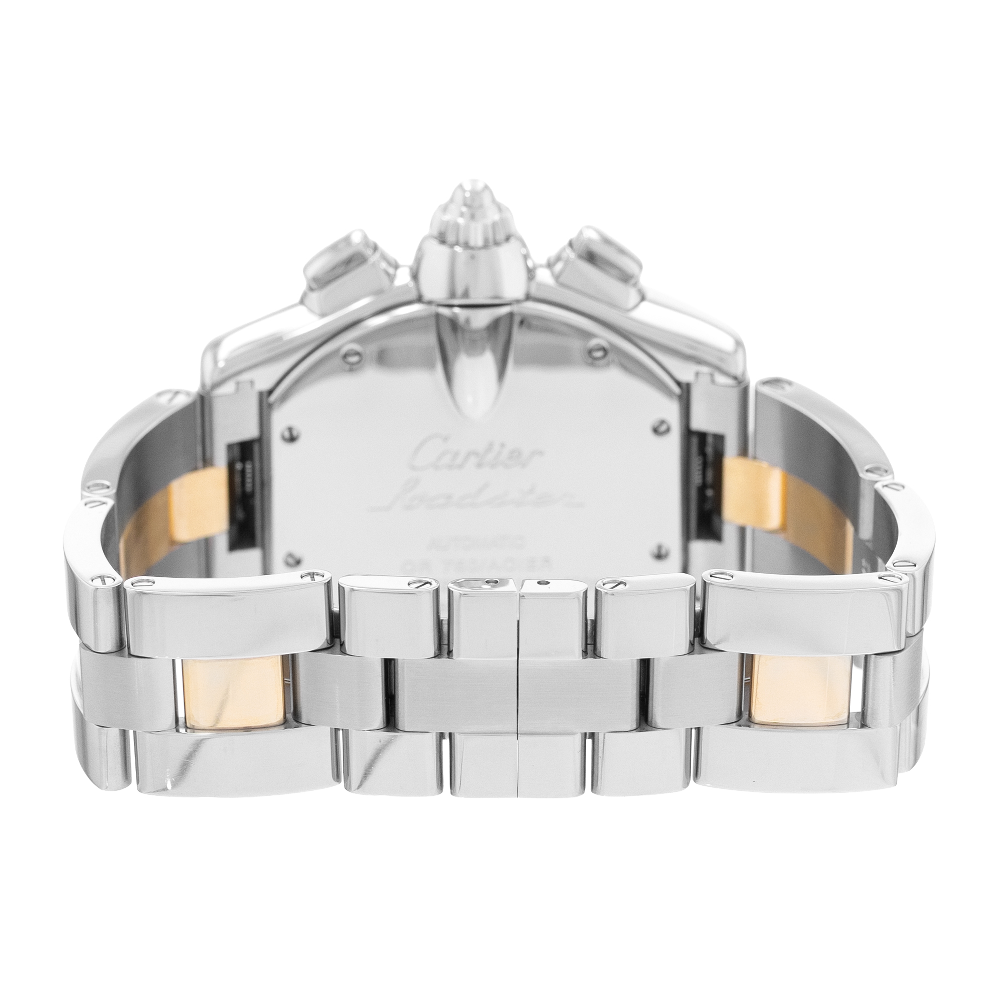 Cartier Roadster W62027Z1 2618 43mm XL Silver Yellow Gold Mens Watch Papers thumbnail 8
