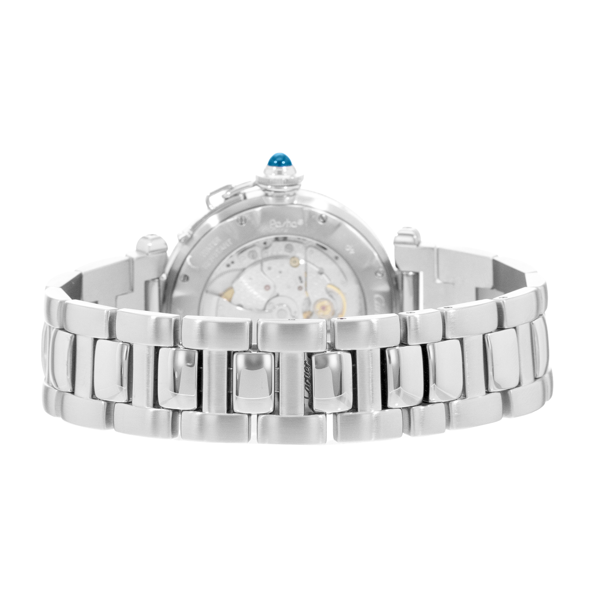 Cartier Pasha W31037H3 2389 38mm Silver Dial Steel Automatic Mens Watch Box thumbnail 7