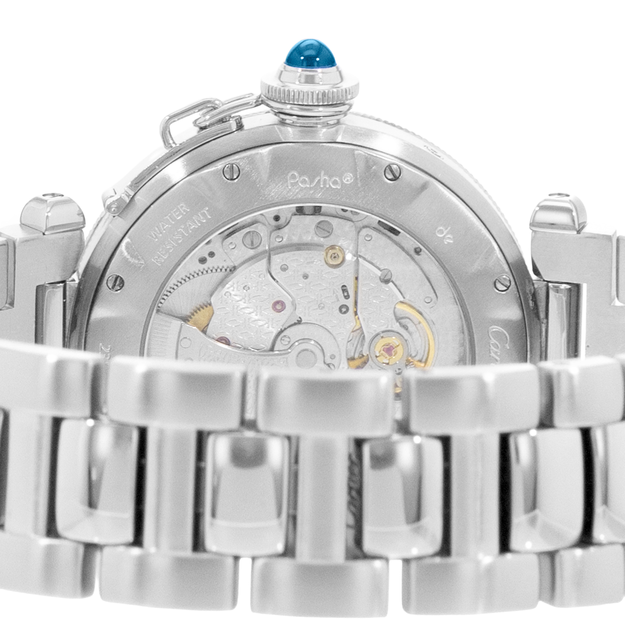 Cartier Pasha W31037H3 2389 38mm Silver Dial Steel Automatic Mens Watch Box thumbnail 8