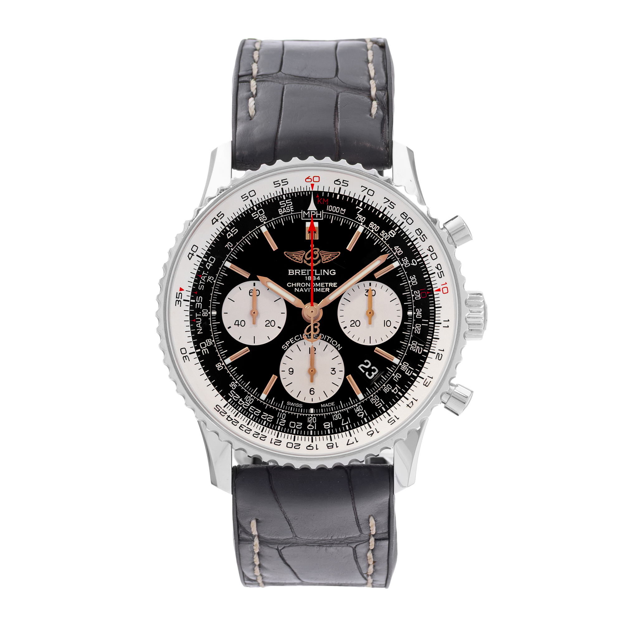 Breitling Navitimer B01 Chronograph AB0121A11B1A1 42mm Steel Mens Watch Box Card thumbnail 2