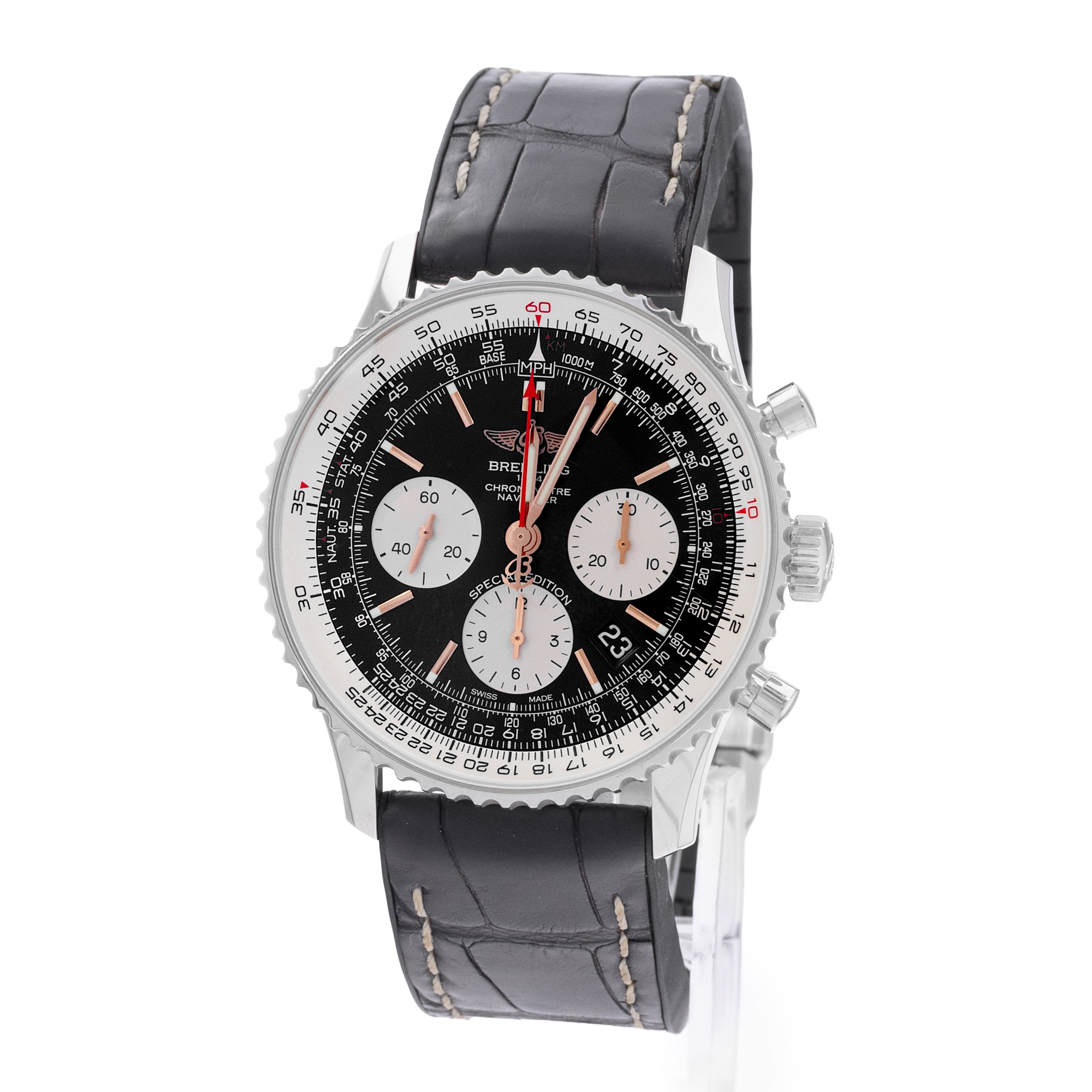 Breitling Navitimer B01 Chronograph AB0121A11B1A1 42mm Steel Mens Watch Box Card thumbnail 4