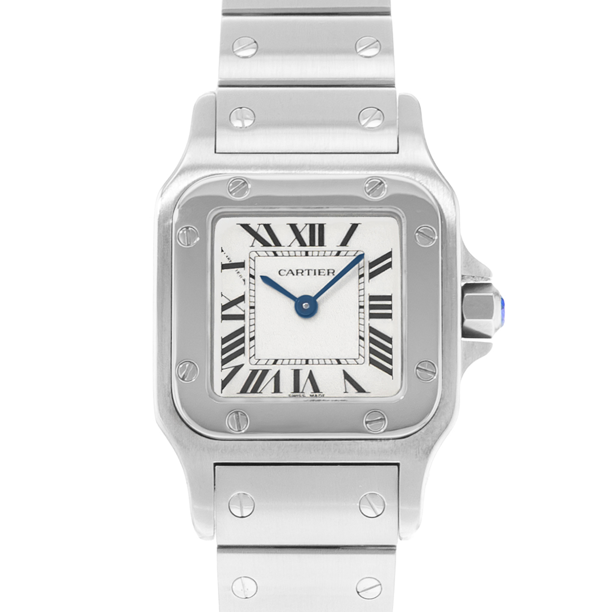 Cartier Santos Galbee W20056D6 1565 24mm Small Silver Dial Steel Ladies Watch thumbnail 1