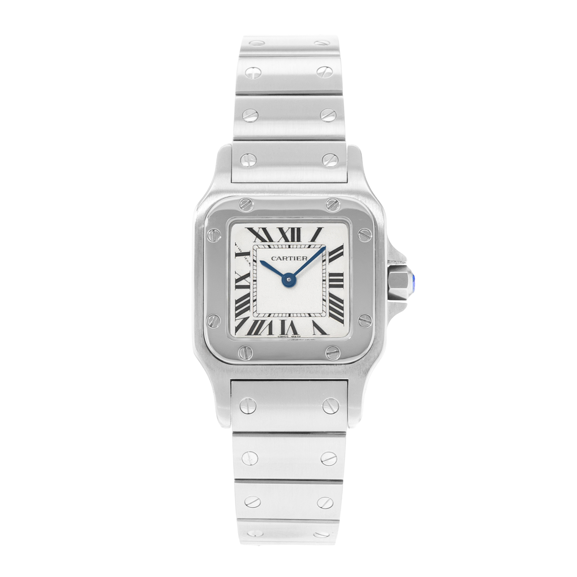 Cartier Santos Galbee W20056D6 1565 24mm Small Silver Dial Steel Ladies Watch thumbnail 2