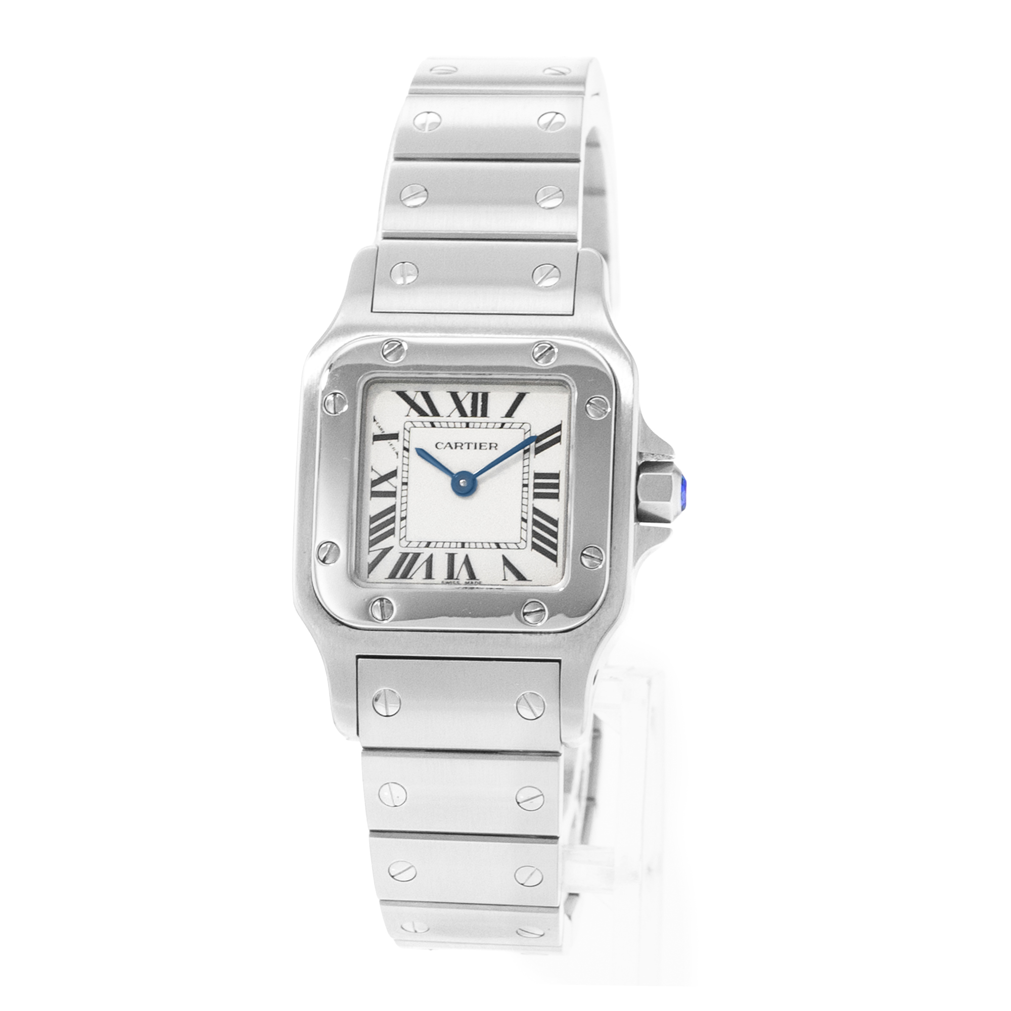 Cartier Santos Galbee W20056D6 1565 24mm Small Silver Dial Steel Ladies Watch thumbnail 3