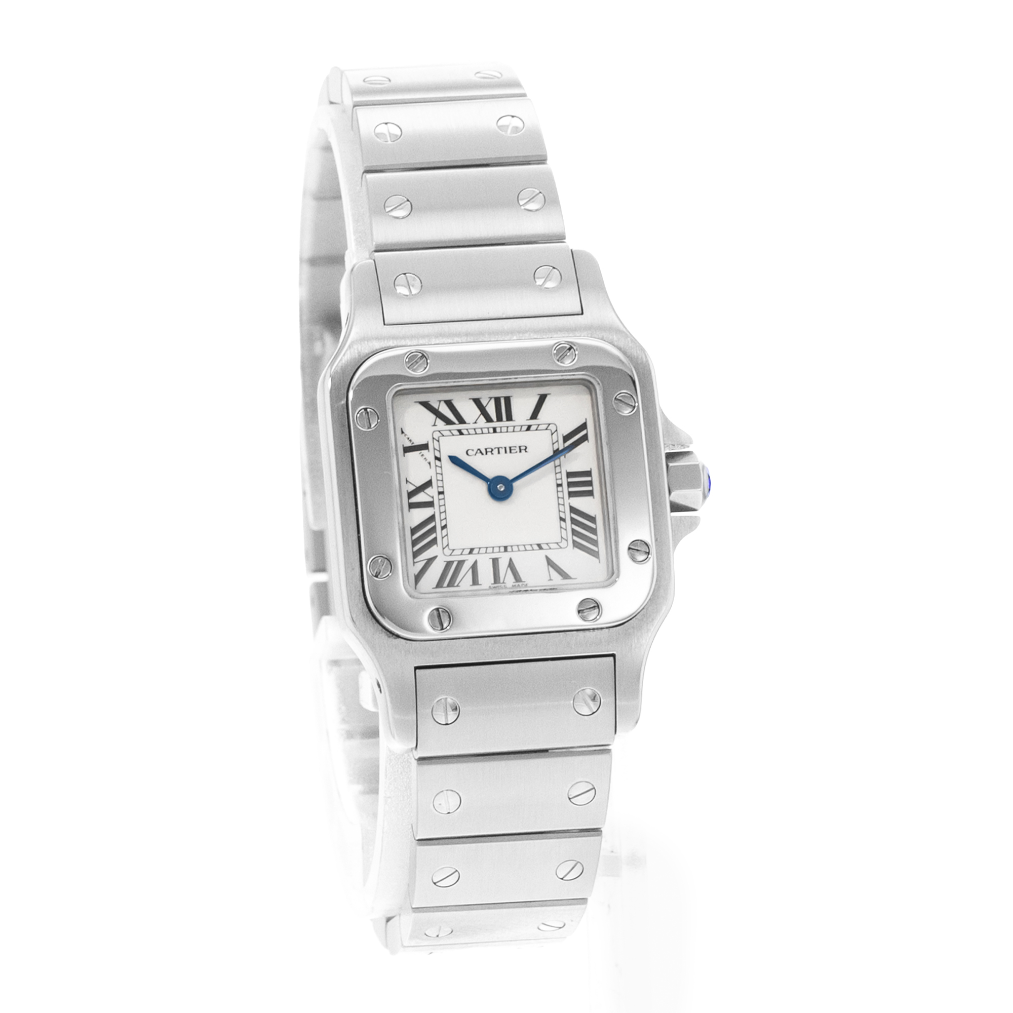 Cartier Santos Galbee W20056D6 1565 24mm Small Silver Dial Steel Ladies Watch thumbnail 6
