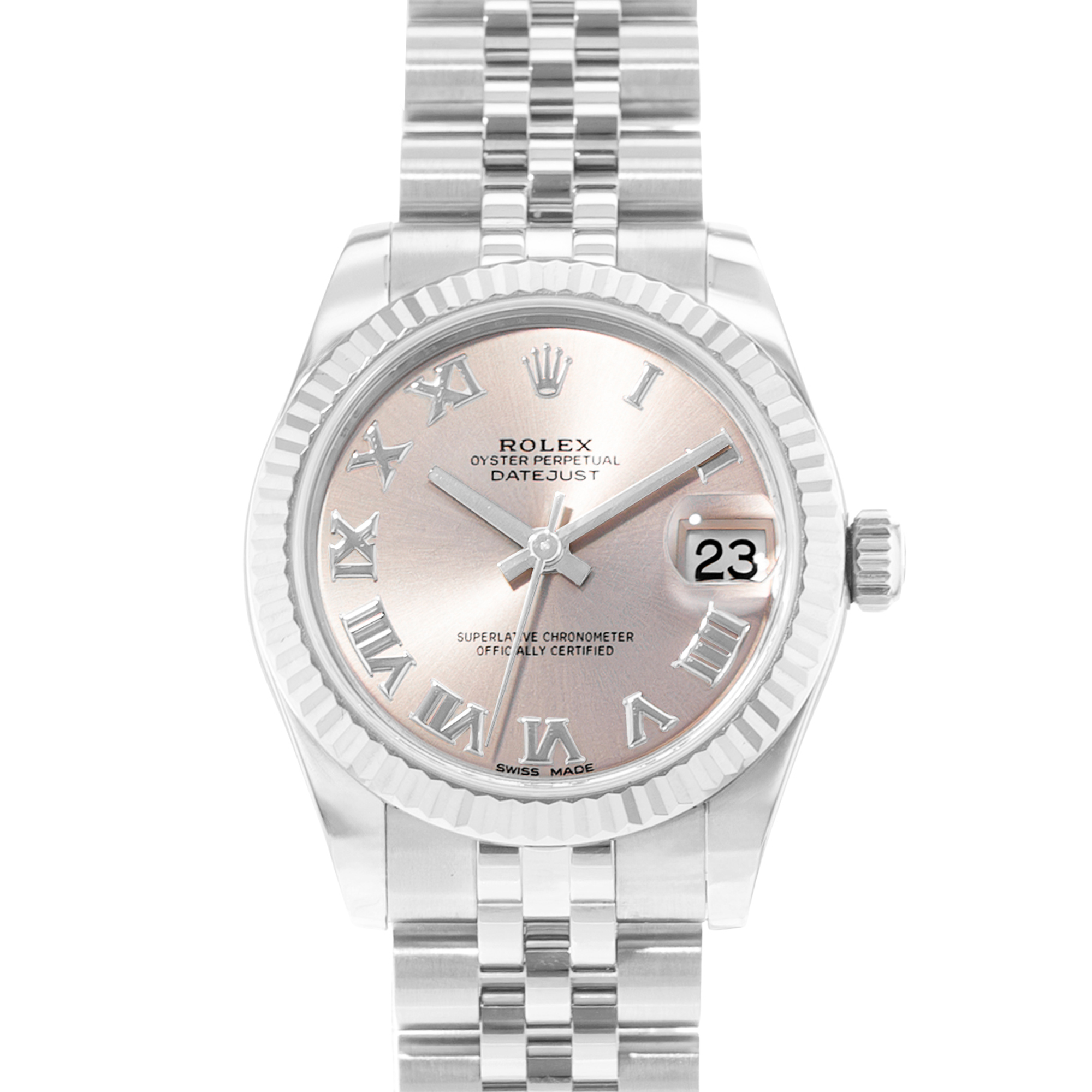 Rolex Datejust 31 178274 Pink Roman Dial Steel Ladies Watch Card 2019 thumbnail 1