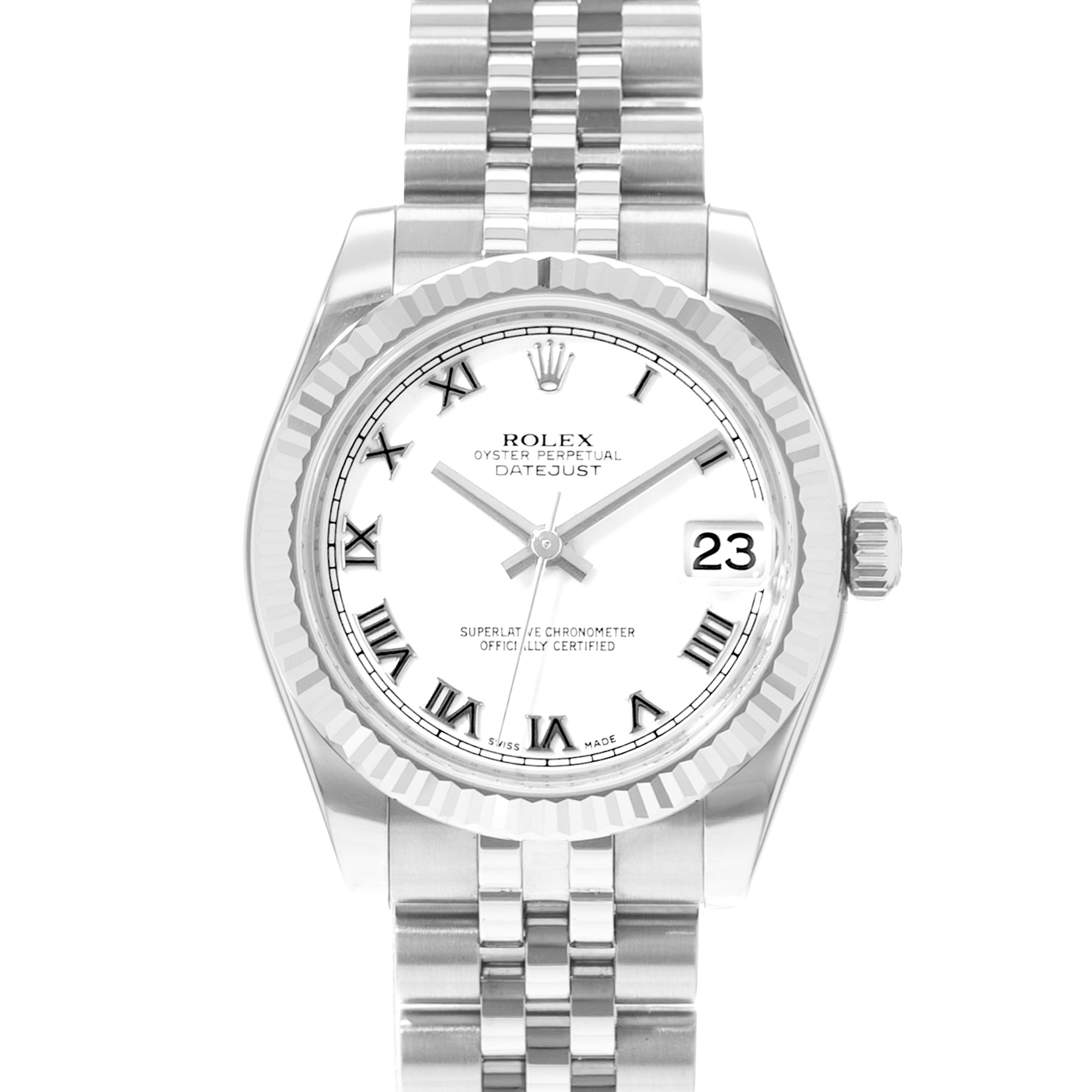 Rolex Datejust 31 178274 White Roman Dial Steel Ladies Watch Card 2009 thumbnail 1