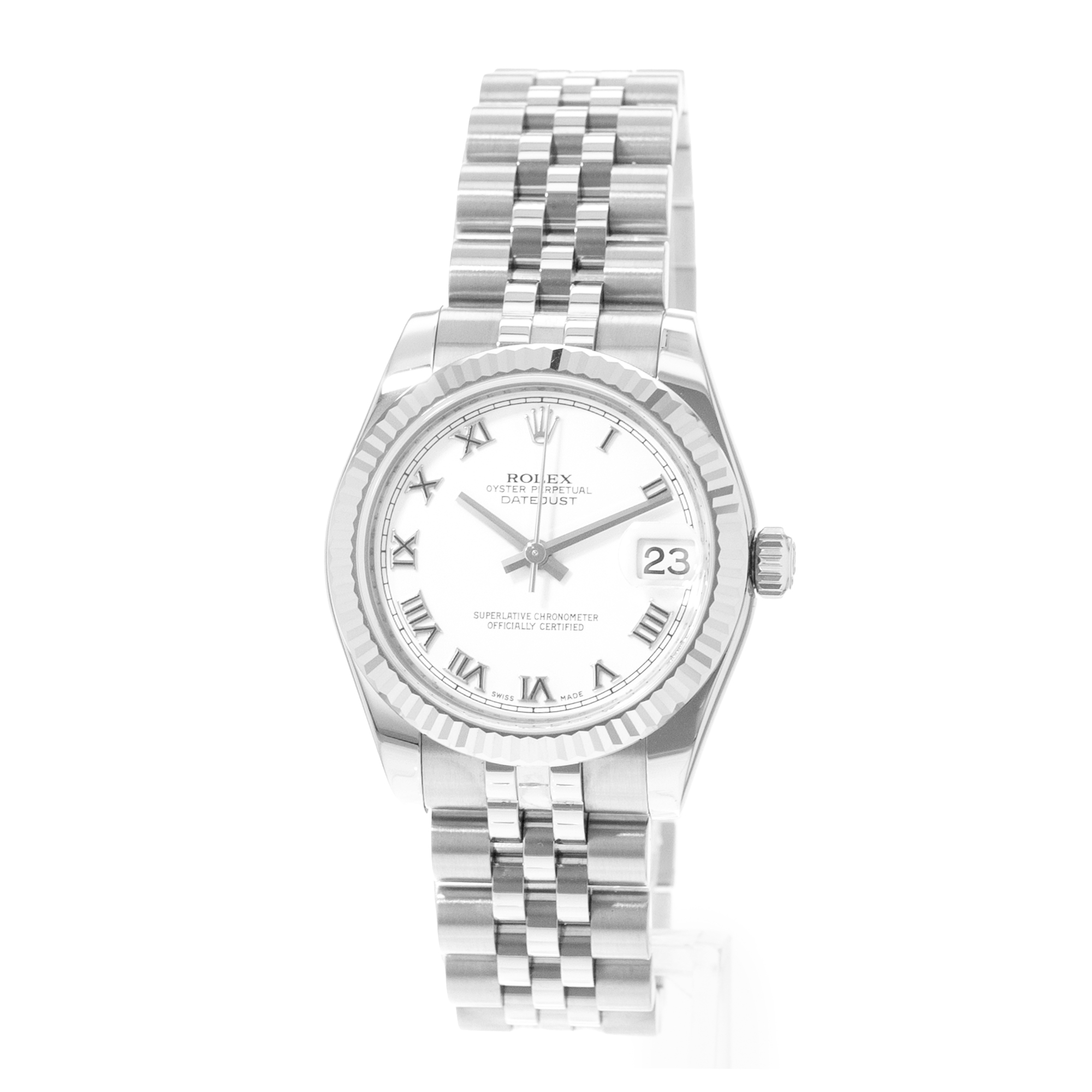 Rolex Datejust 31 178274 White Roman Dial Steel Ladies Watch Card 2009 thumbnail 4