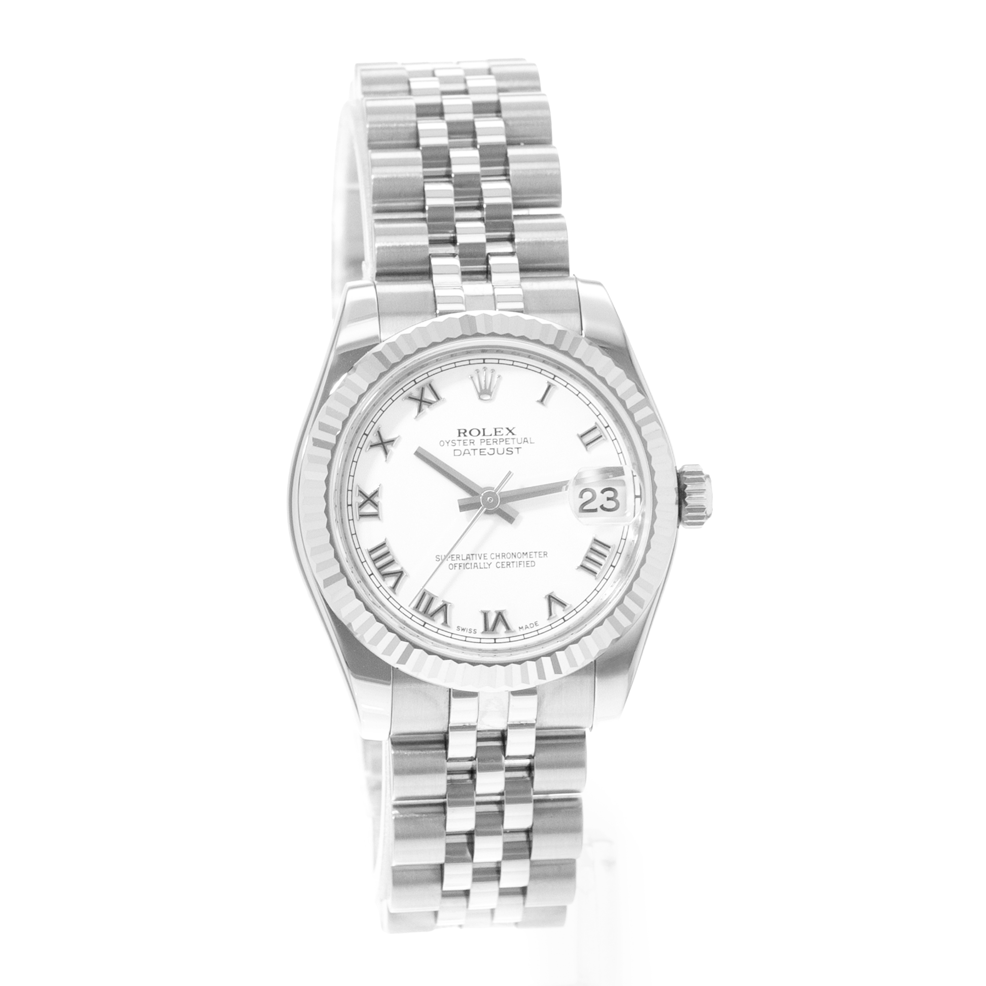 Rolex Datejust 31 178274 White Roman Dial Steel Ladies Watch Card 2009 thumbnail 7