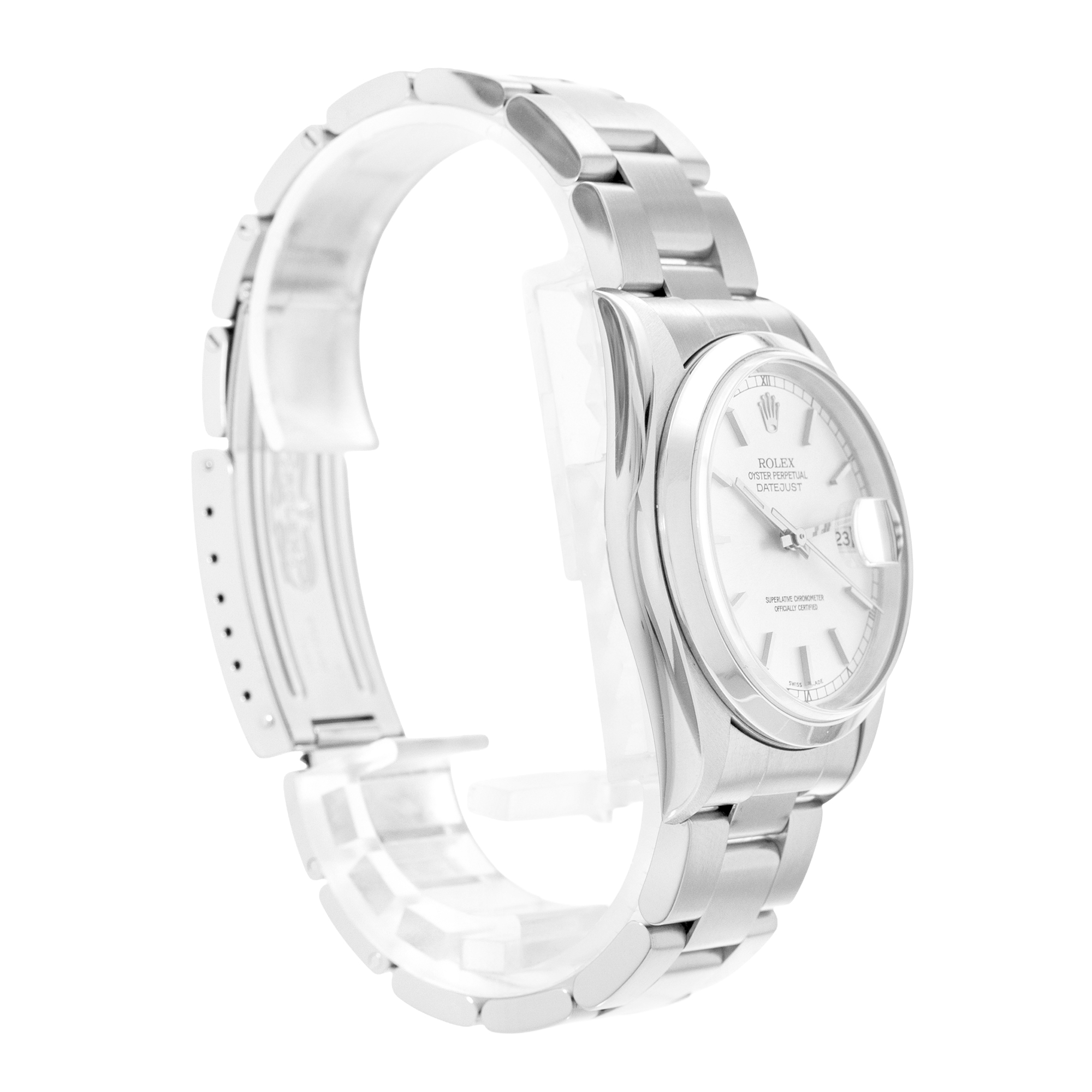 Rolex Datejust 36 16200 Silver Dial Steel Automatic Mens Watch Papers 1999 thumbnail 6
