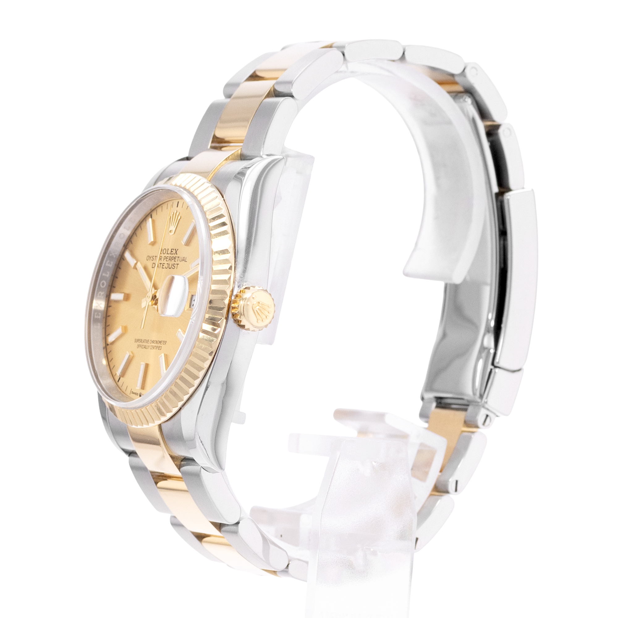 Rolex Datejust 36 126233 Champagne Steel Gold Oyster Mens Watch Card 2019 thumbnail 5