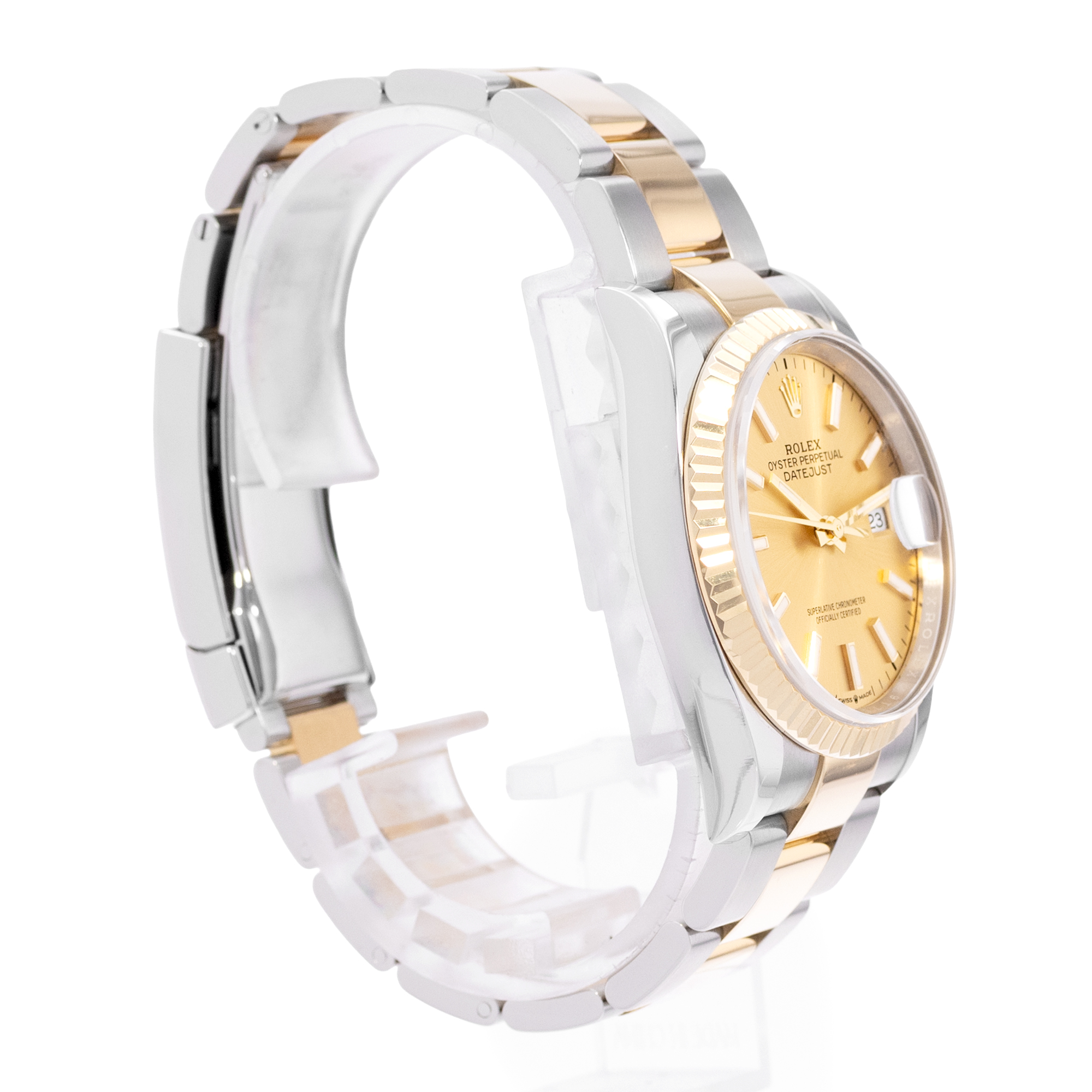 Rolex Datejust 36 126233 Champagne Steel Gold Oyster Mens Watch Card 2019 thumbnail 6
