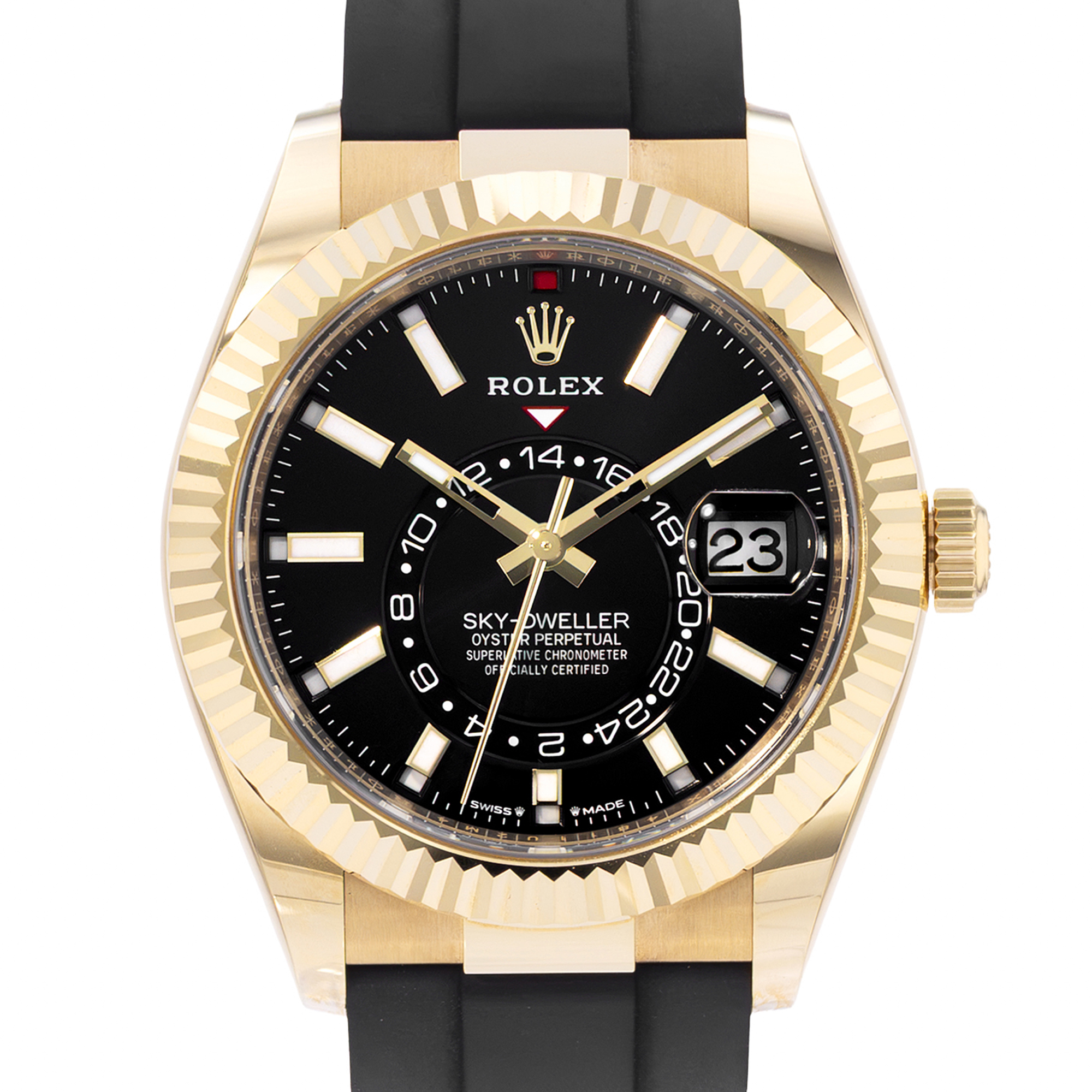 Rolex Sky-Dweller 336238 42mm Black Dial 18k Yellow Gold Mens Watch Card 2025 thumbnail 1