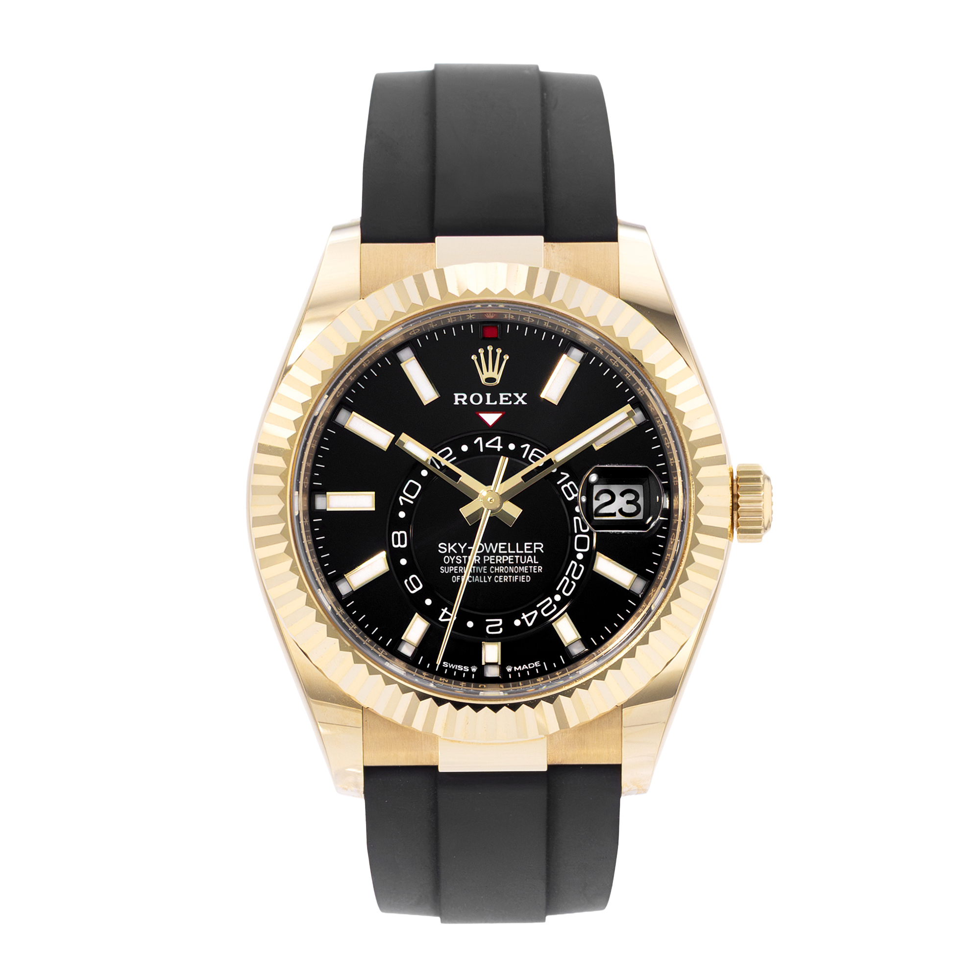 Rolex Sky-Dweller 336238 42mm Black Dial 18k Yellow Gold Mens Watch Card 2025 thumbnail 2