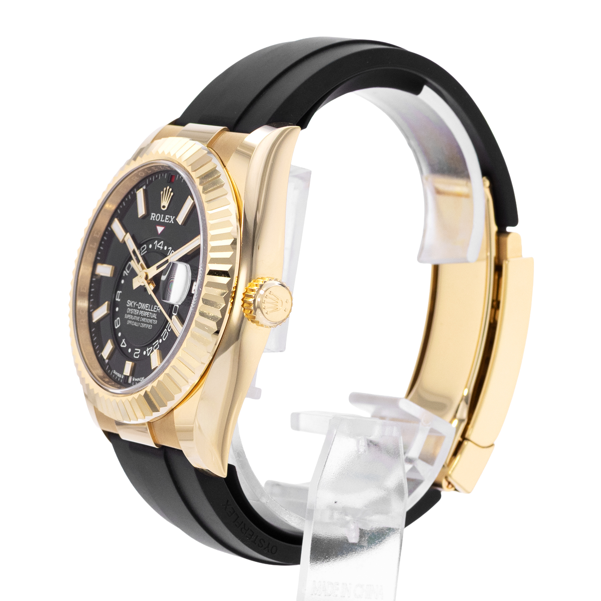 Rolex Sky-Dweller 336238 42mm Black Dial 18k Yellow Gold Mens Watch Card 2025 thumbnail 5