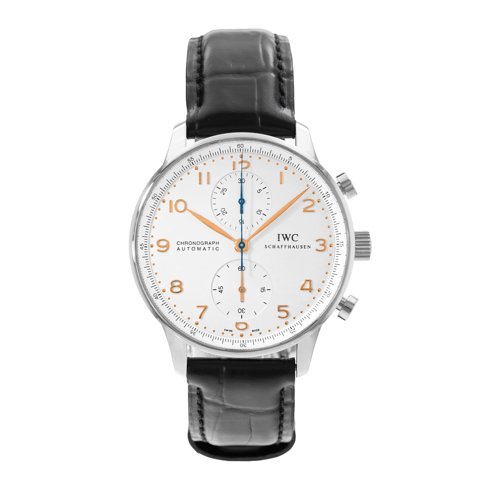 IWC Portuguese Chronograph IW371445 41mm Silver Dial Steel Mens Watch Card 2019 thumbnail 2