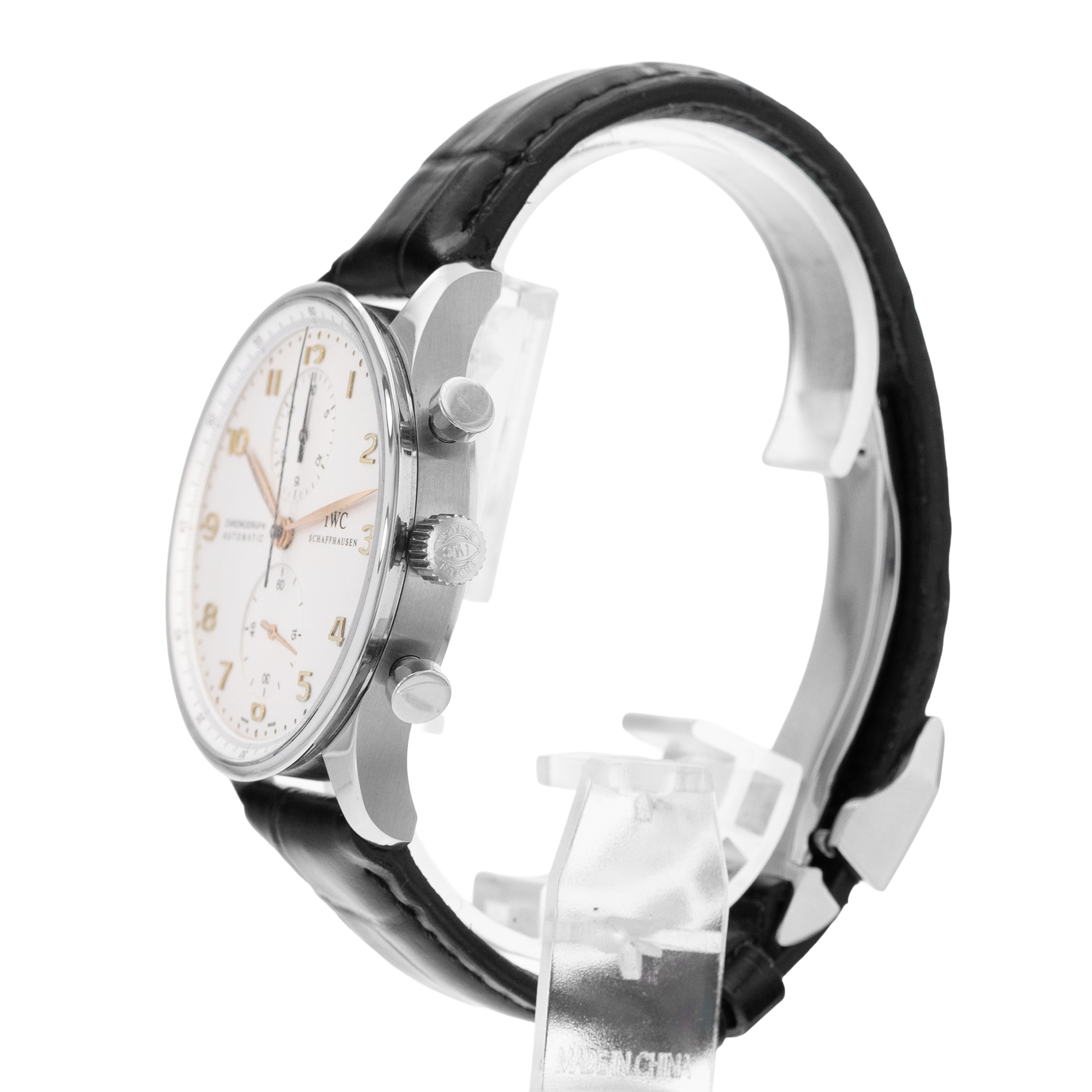 IWC Portuguese Chronograph IW371445 41mm Silver Dial Steel Mens Watch Card 2019 thumbnail 5