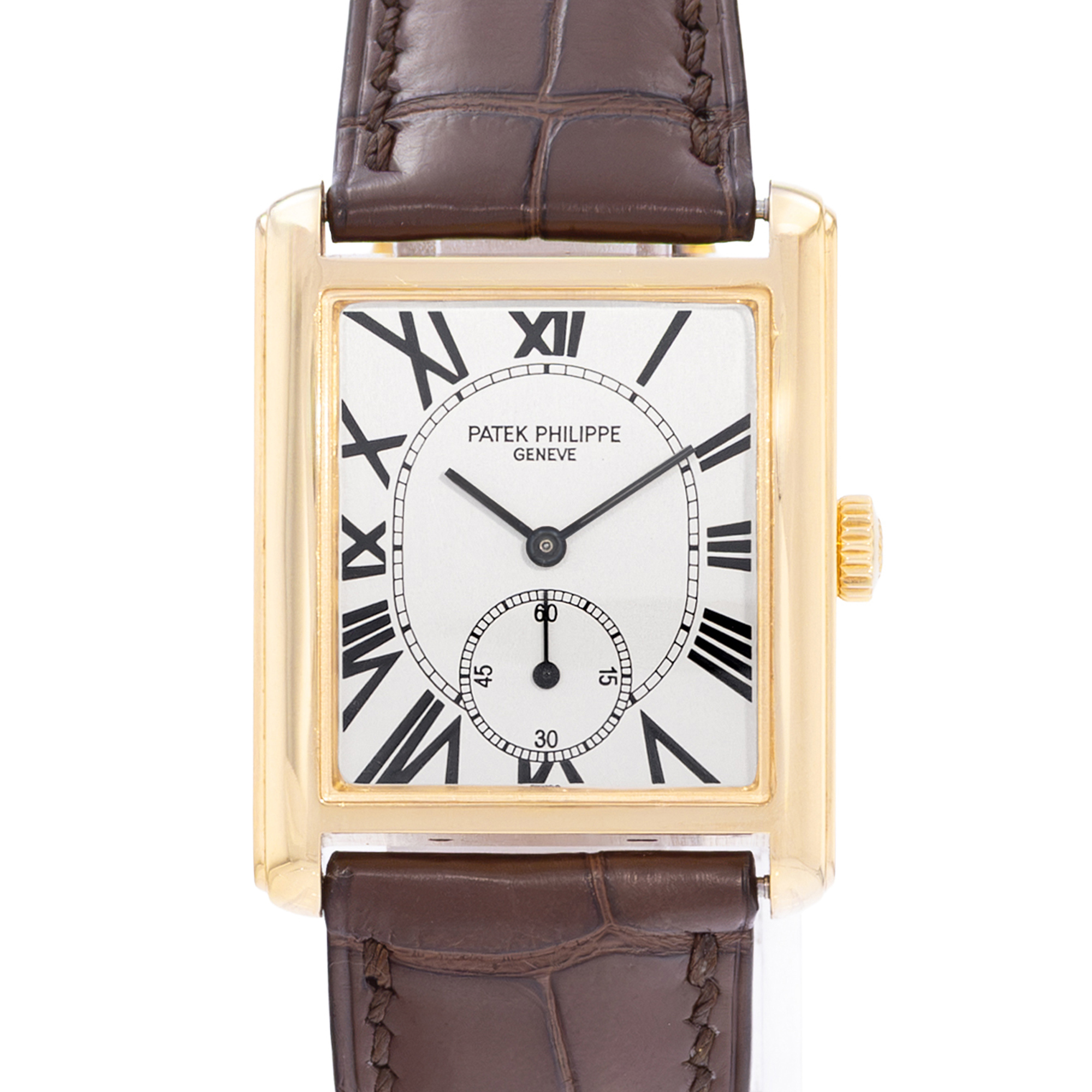Patek Philippe Gondolo 5014J 27mm Vintage Silver Roman Yellow Gold Mens Watch thumbnail 1