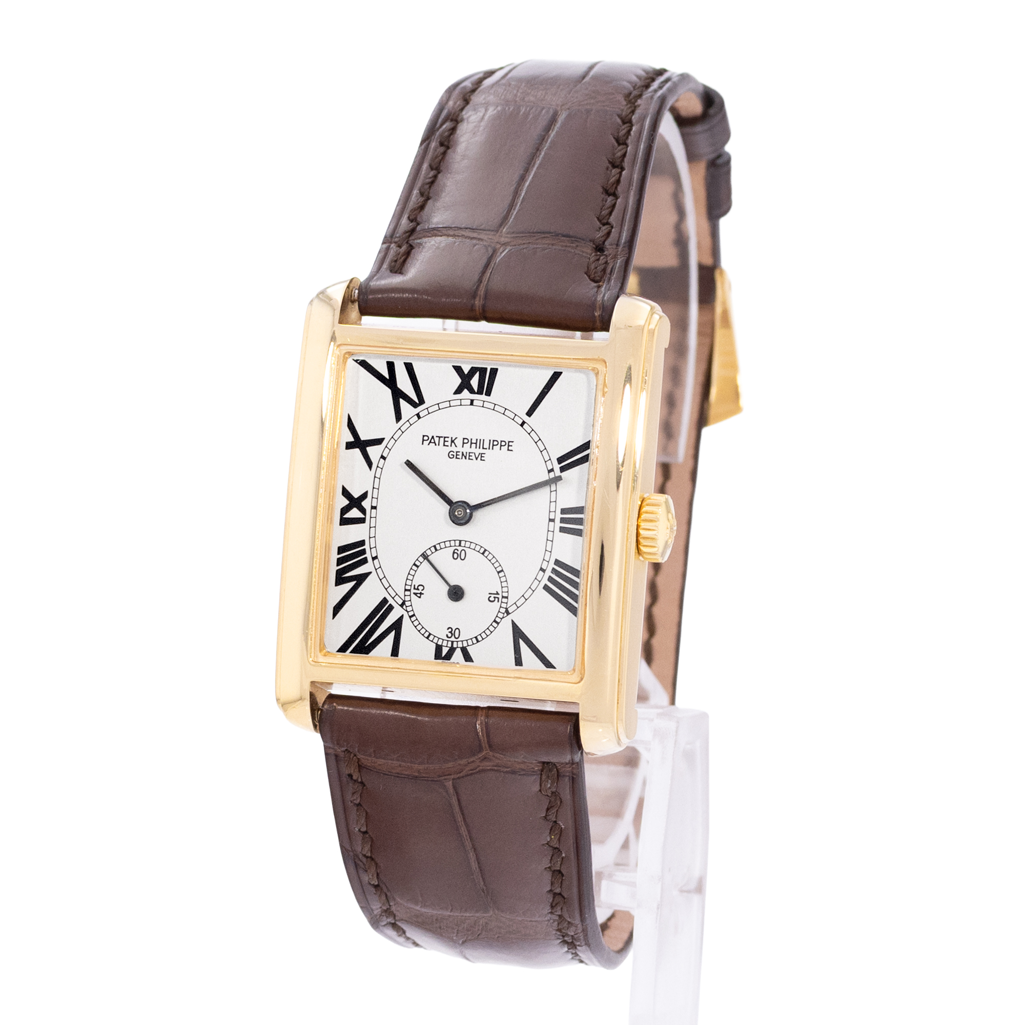 Patek Philippe Gondolo 5014J 27mm Vintage Silver Roman Yellow Gold Mens Watch thumbnail 3