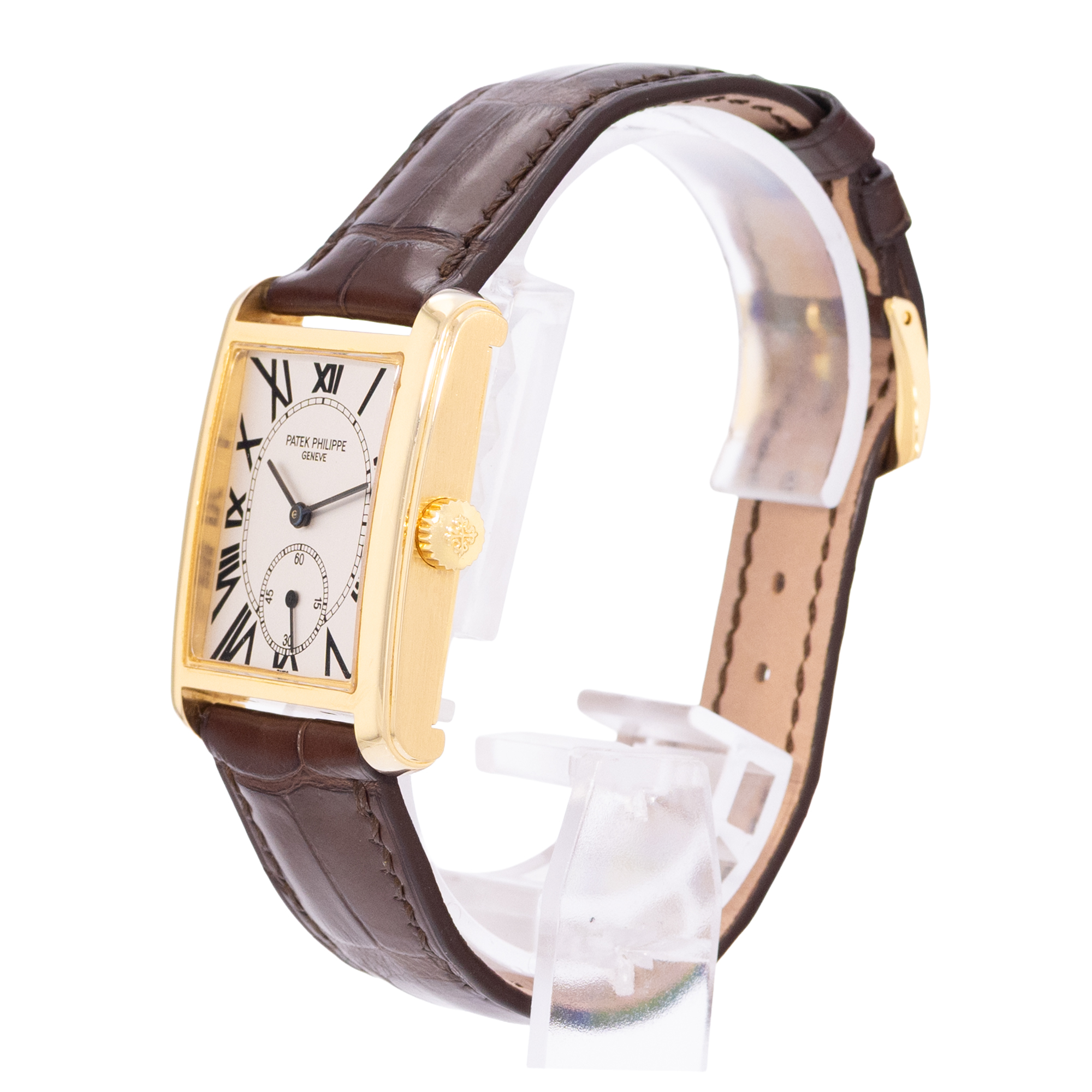 Patek Philippe Gondolo 5014J 27mm Vintage Silver Roman Yellow Gold Mens Watch thumbnail 4