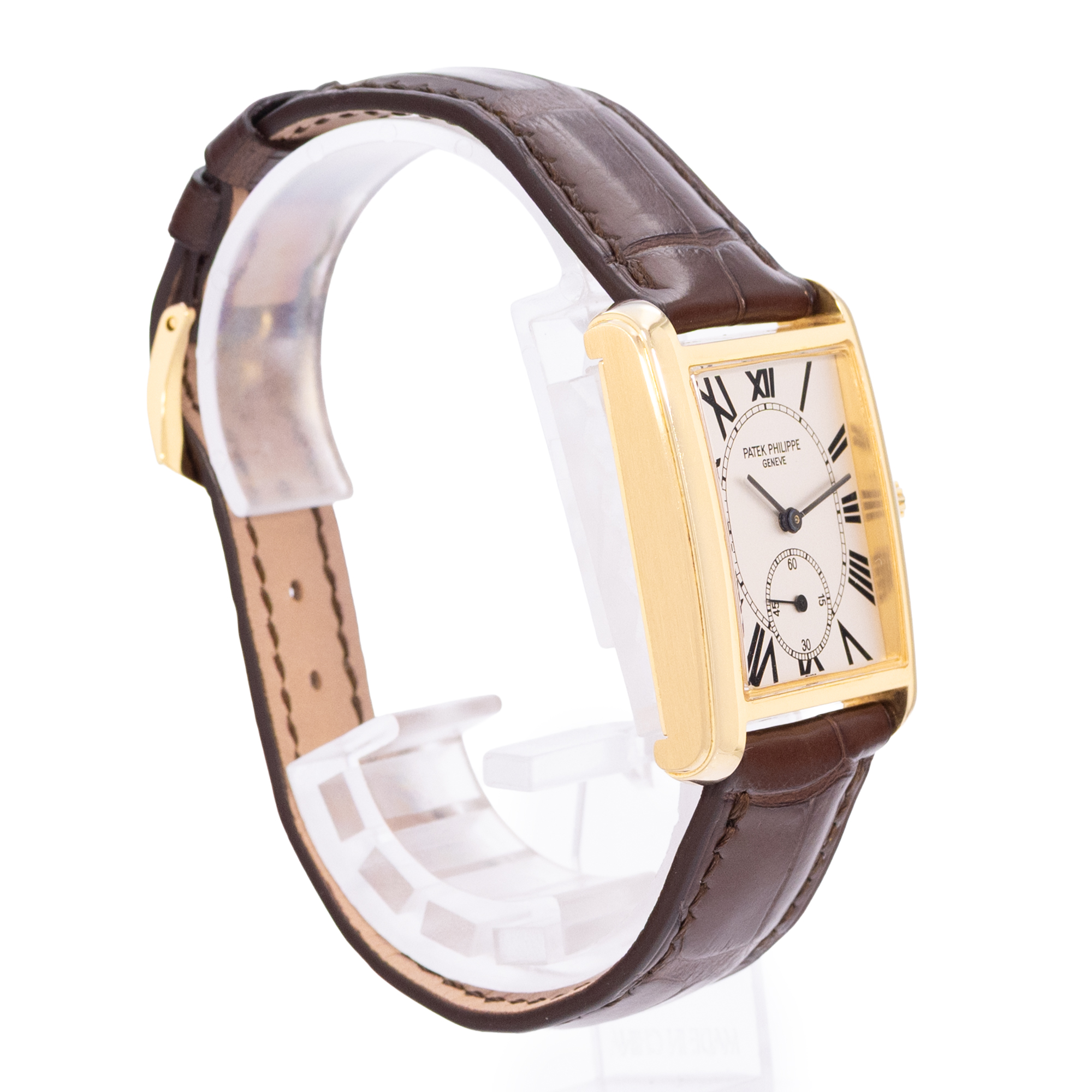 Patek Philippe Gondolo 5014J 27mm Vintage Silver Roman Yellow Gold Mens Watch thumbnail 5