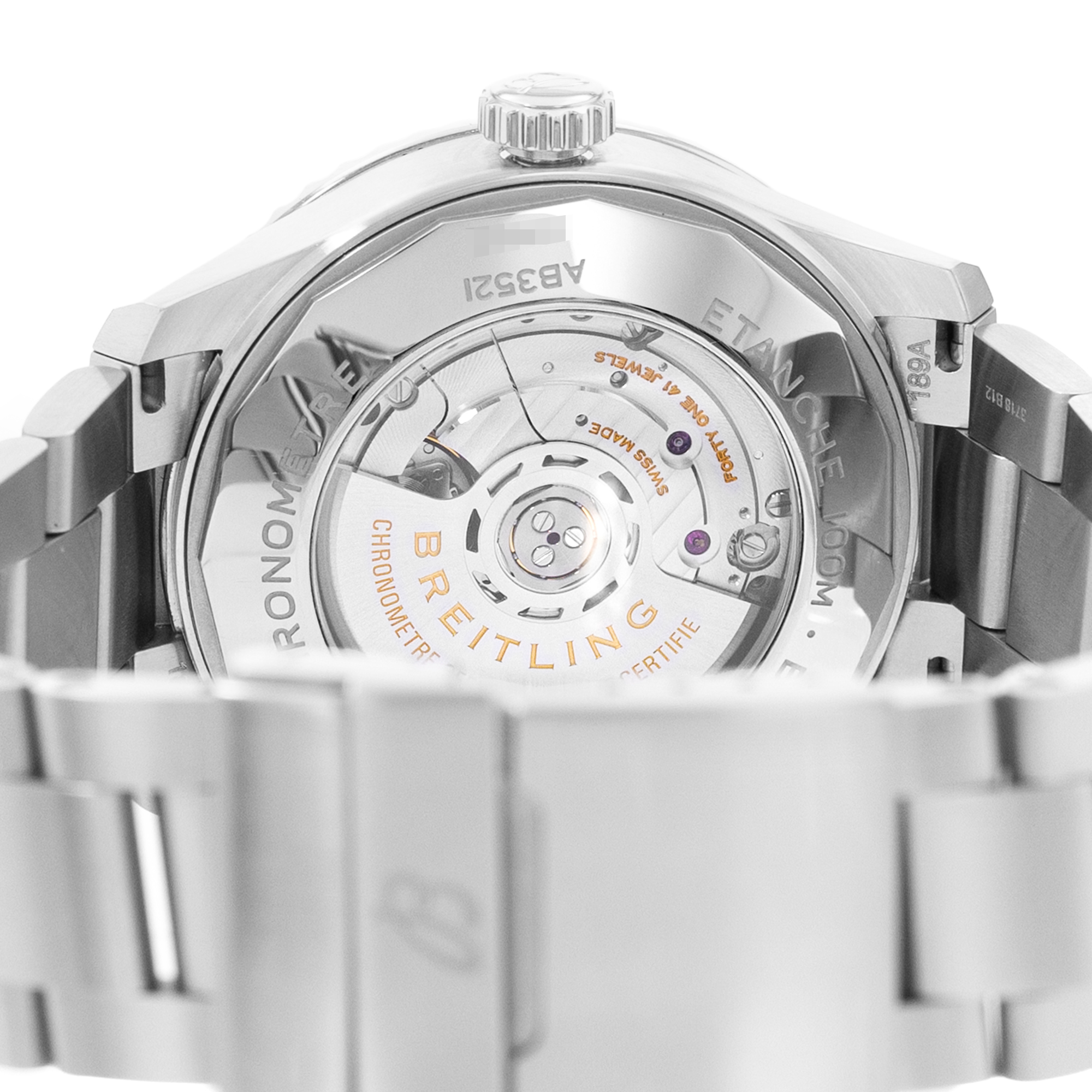 Breitling Aviator 8 AB3521U01G1A1 43mm Silver Dial Steel Mens Watch Box Card thumbnail 9
