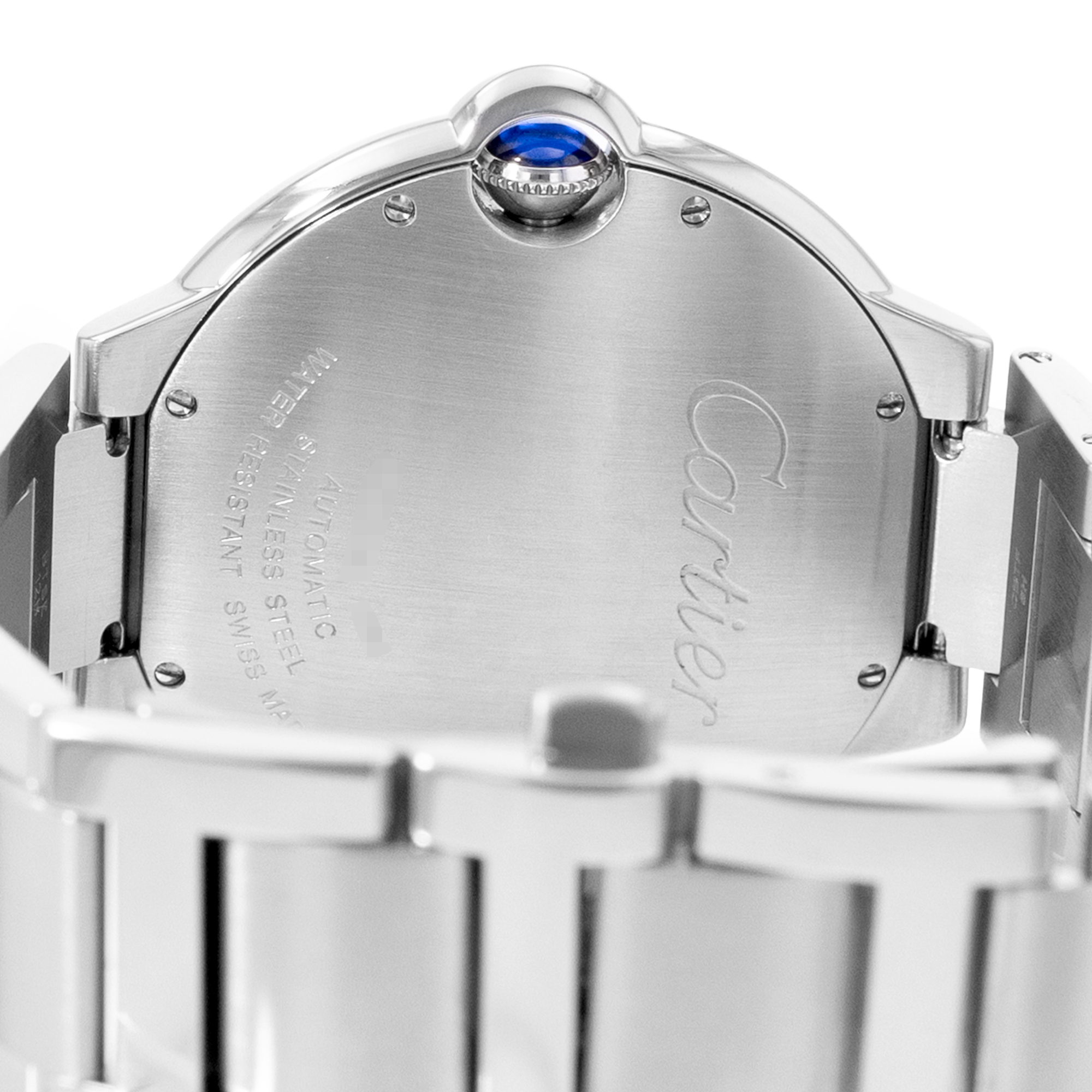 Cartier Ballon Blue 42mm W69012Z4 3001 Silver Roman Steel Automatic Mens Watch thumbnail 8