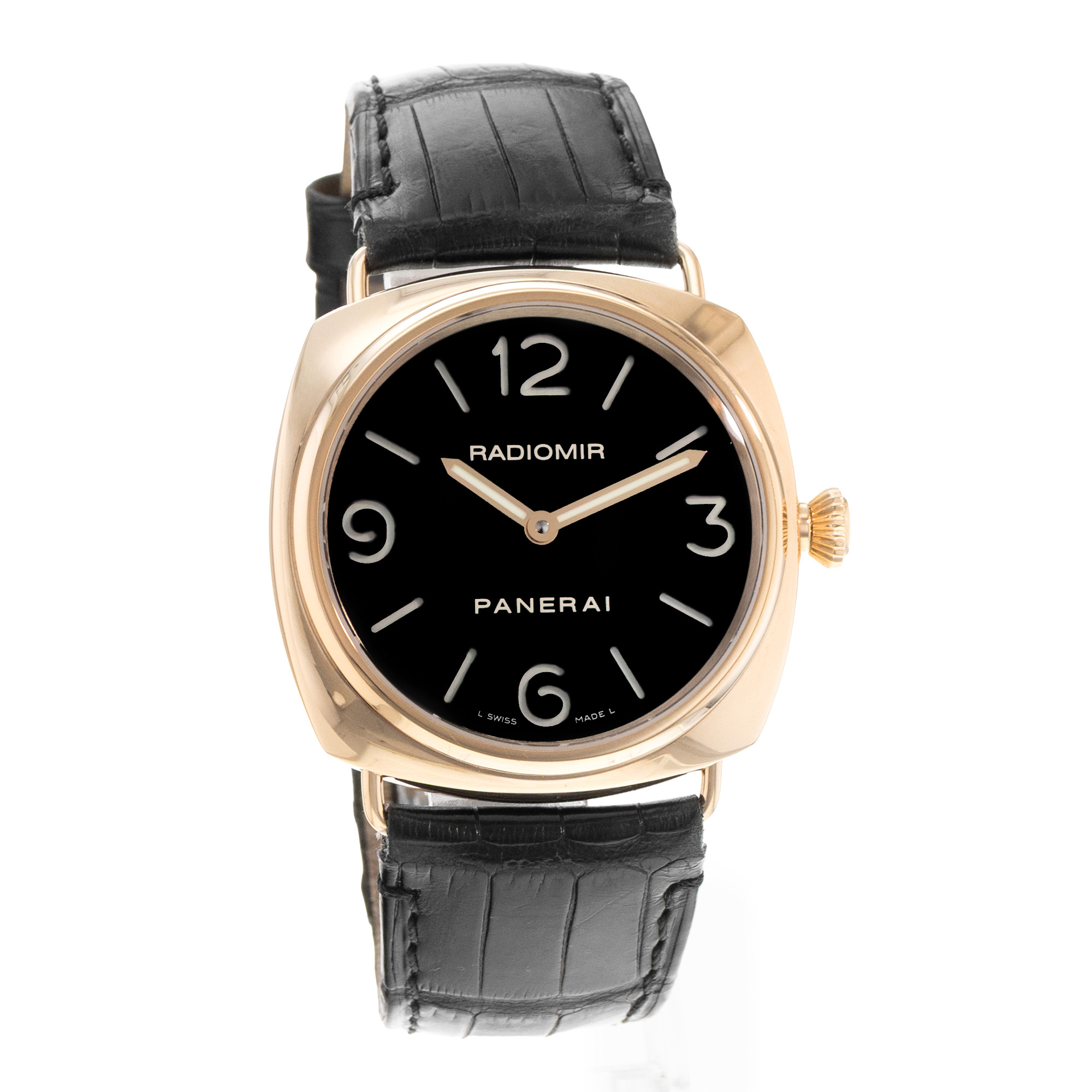 Panerai Radiomir PAM 00231 45mm Rose Gold Black Leather Manual Mens Watch thumbnail 6