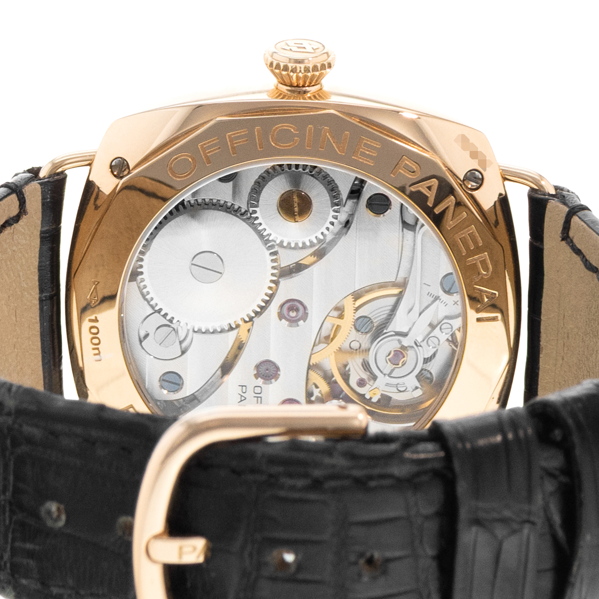 Panerai Radiomir PAM 00231 45mm Rose Gold Black Leather Manual Mens Watch thumbnail 8