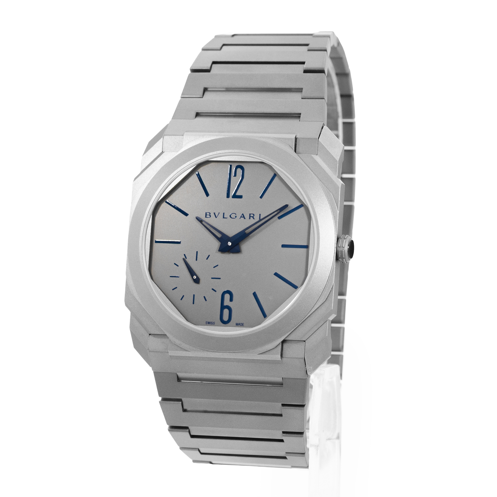 Bulgari Octo Finissimo 102945 40mm Silver Arabic Titanium Mens Watch Box Card thumbnail 4