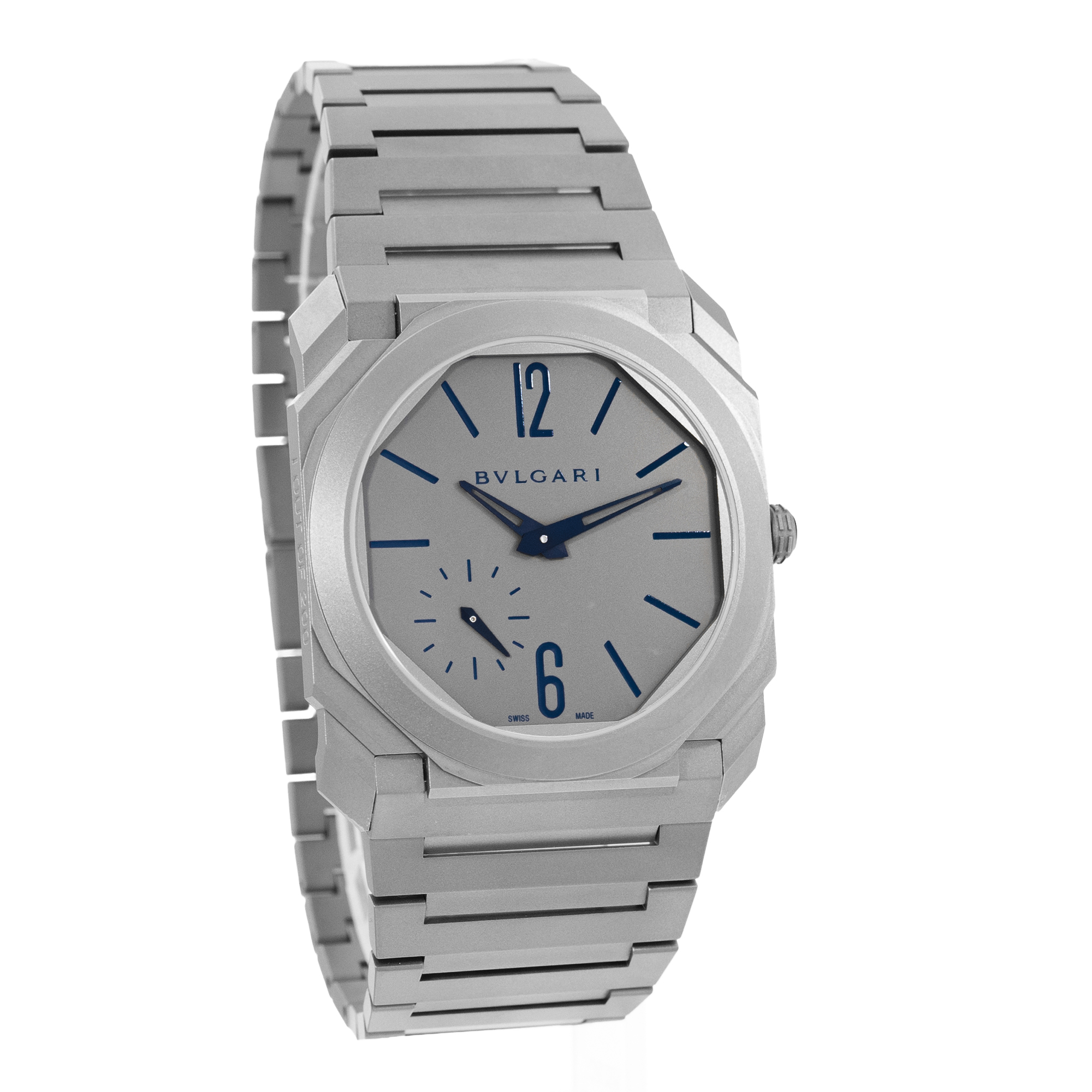 Bulgari Octo Finissimo 102945 40mm Silver Arabic Titanium Mens Watch Box Card thumbnail 7