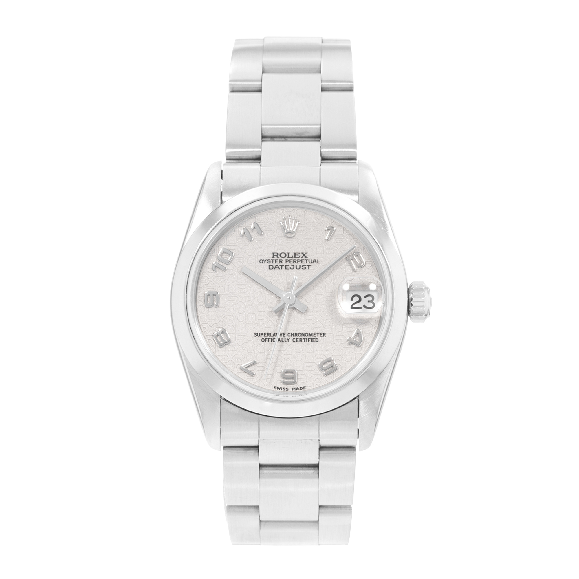 Rolex Datejust 31 78240 Silver Arabic Dial Steel Oyster Automatic Ladies Watch thumbnail 2