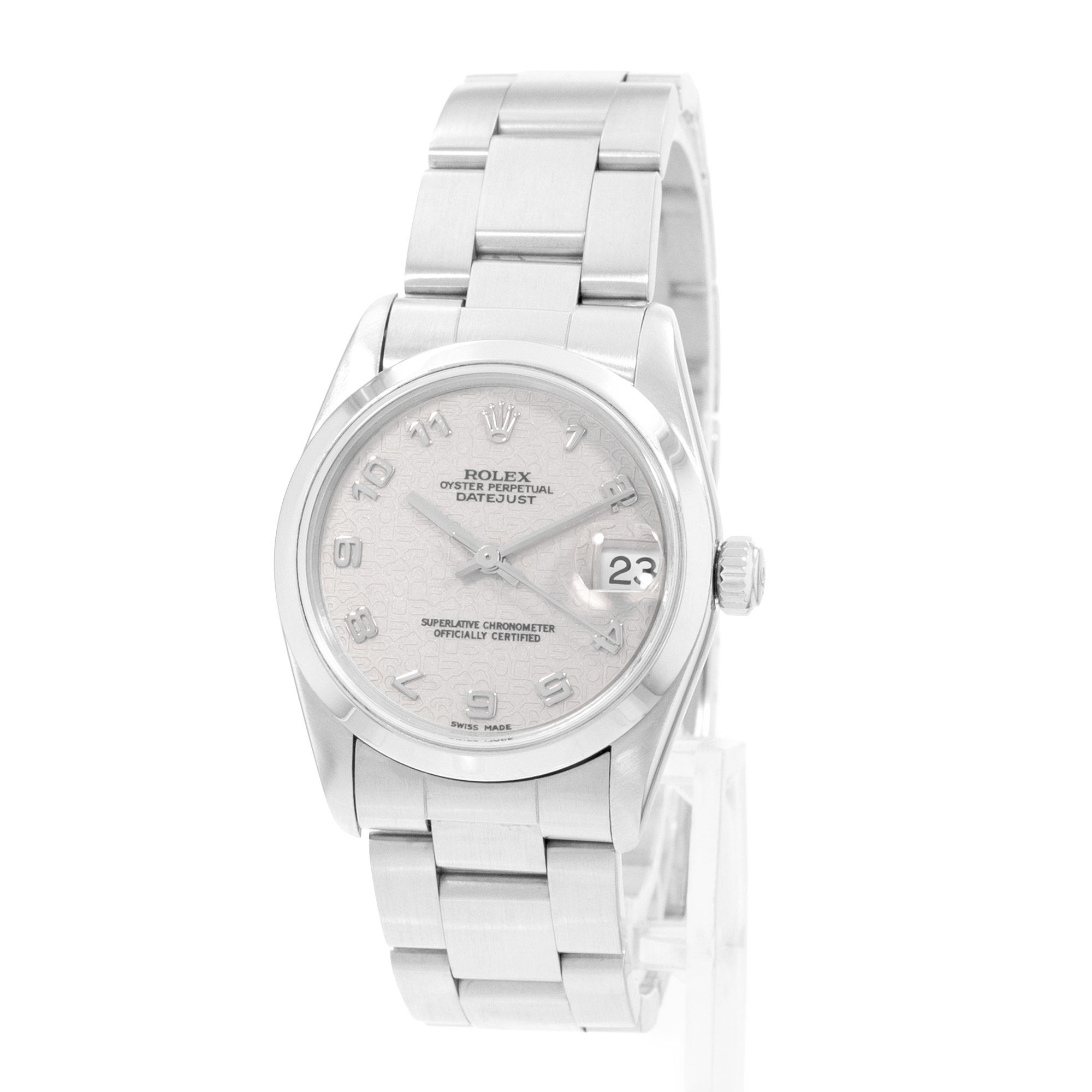 Rolex Datejust 31 78240 Silver Arabic Dial Steel Oyster Automatic Ladies Watch thumbnail 3