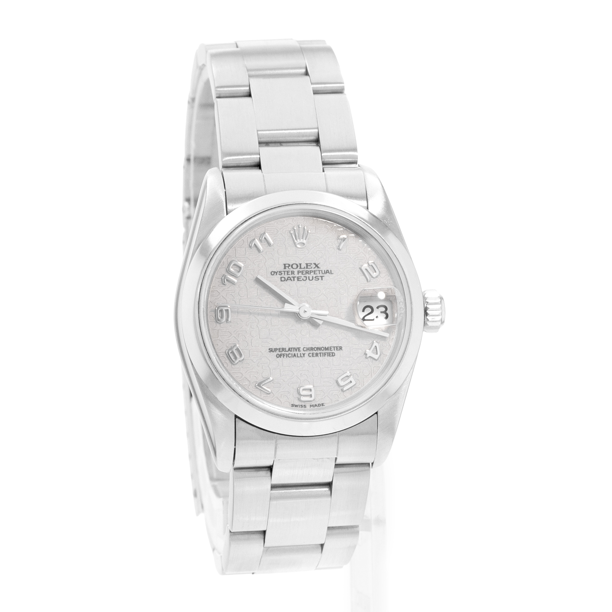 Rolex Datejust 31 78240 Silver Arabic Dial Steel Oyster Automatic Ladies Watch thumbnail 6