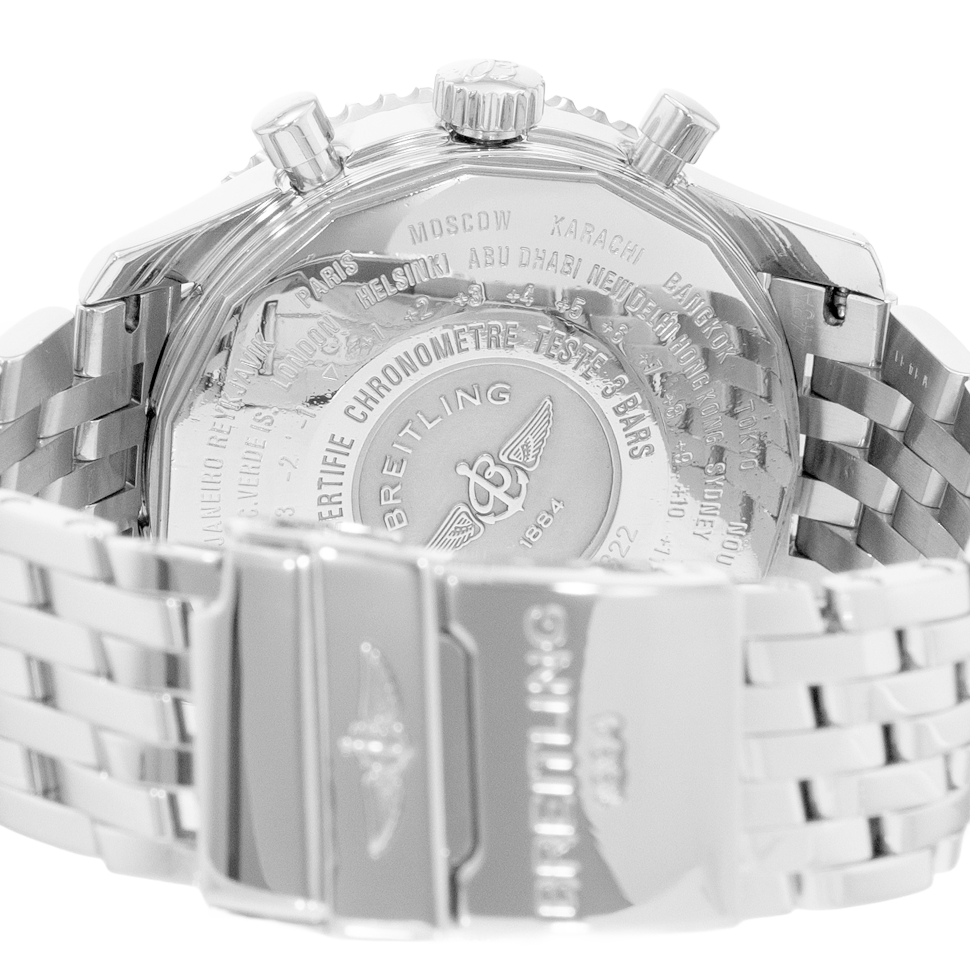 Breitling Navitimer World A24322 46mm Black Dial Steel Mens Watch Papers thumbnail 9