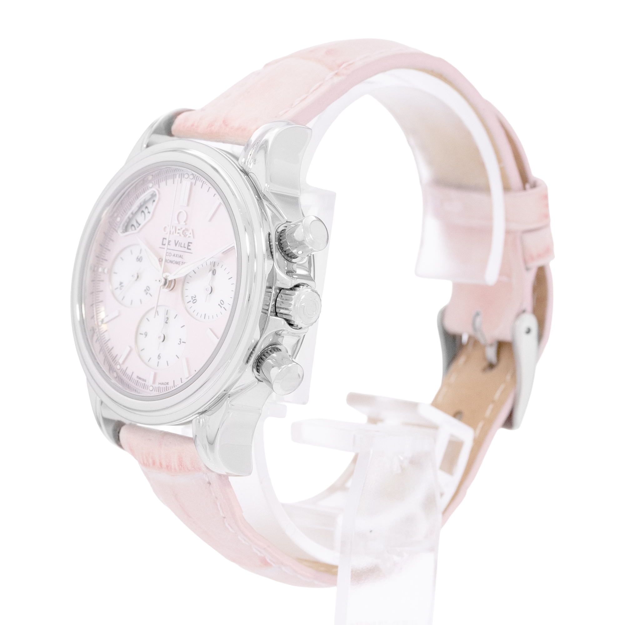 Omega De Ville 4878.74.34 35mm Pink MOP Steel Ladies Watch Box Card thumbnail 5
