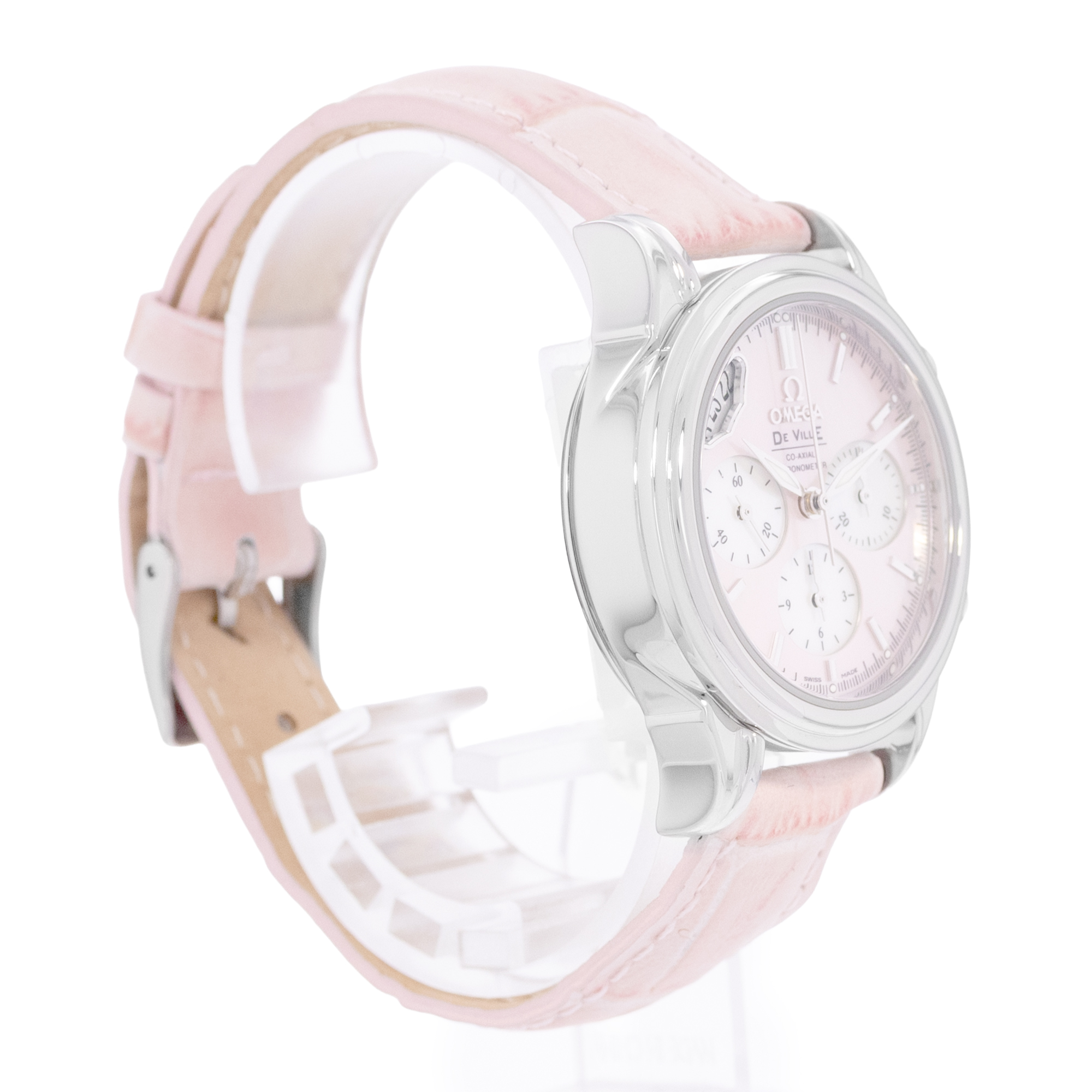 Omega De Ville 4878.74.34 35mm Pink MOP Steel Ladies Watch Box Card thumbnail 6
