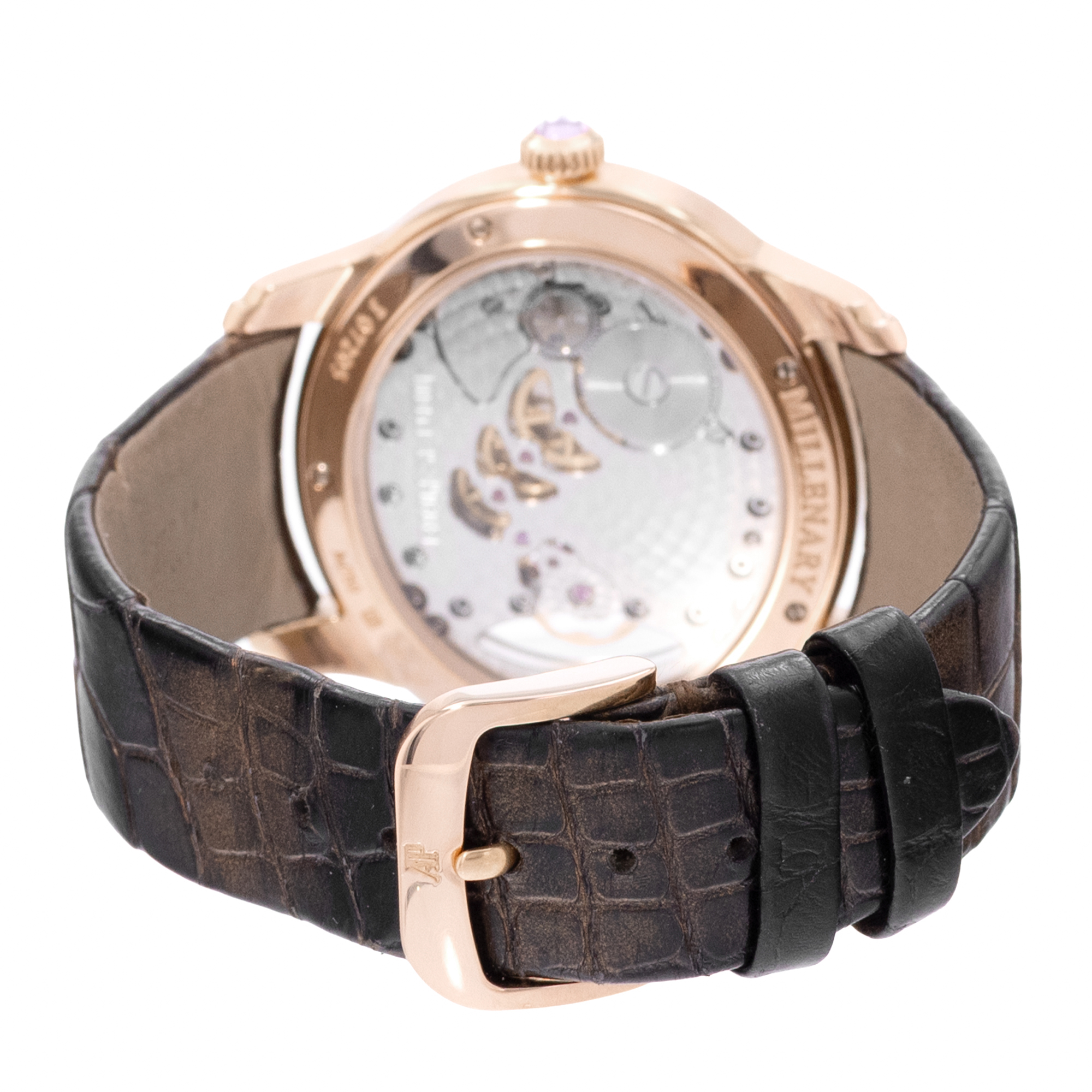 Audemars Piguet Millenary 77247OR 39mm MOP Skeleton Diamond Rose Gold Mens Watch thumbnail 7