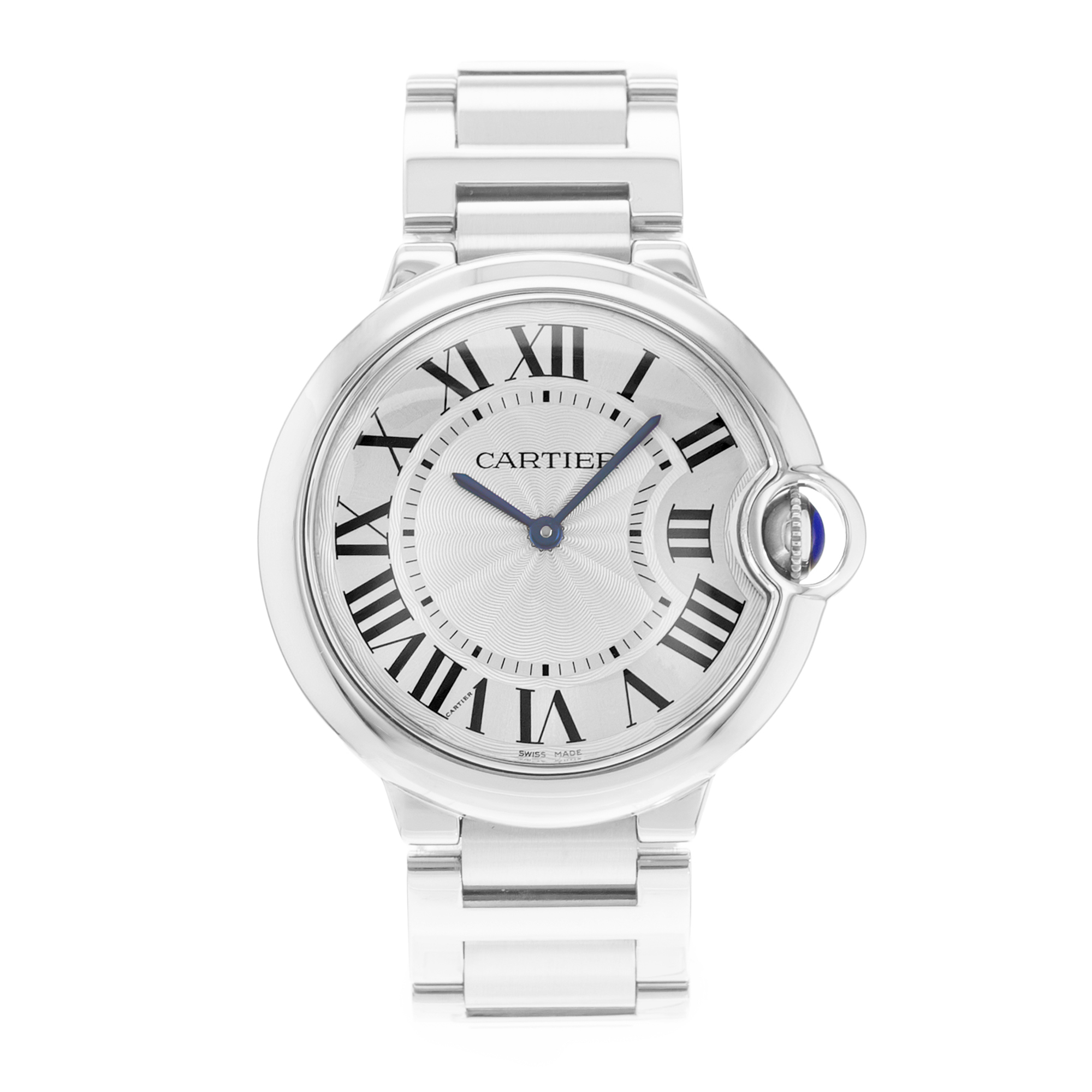 Cartier Ballon Bleu 36mm W69011Z4 3005 Silver Roman Dial Steel Quartz Mens Watch thumbnail 2