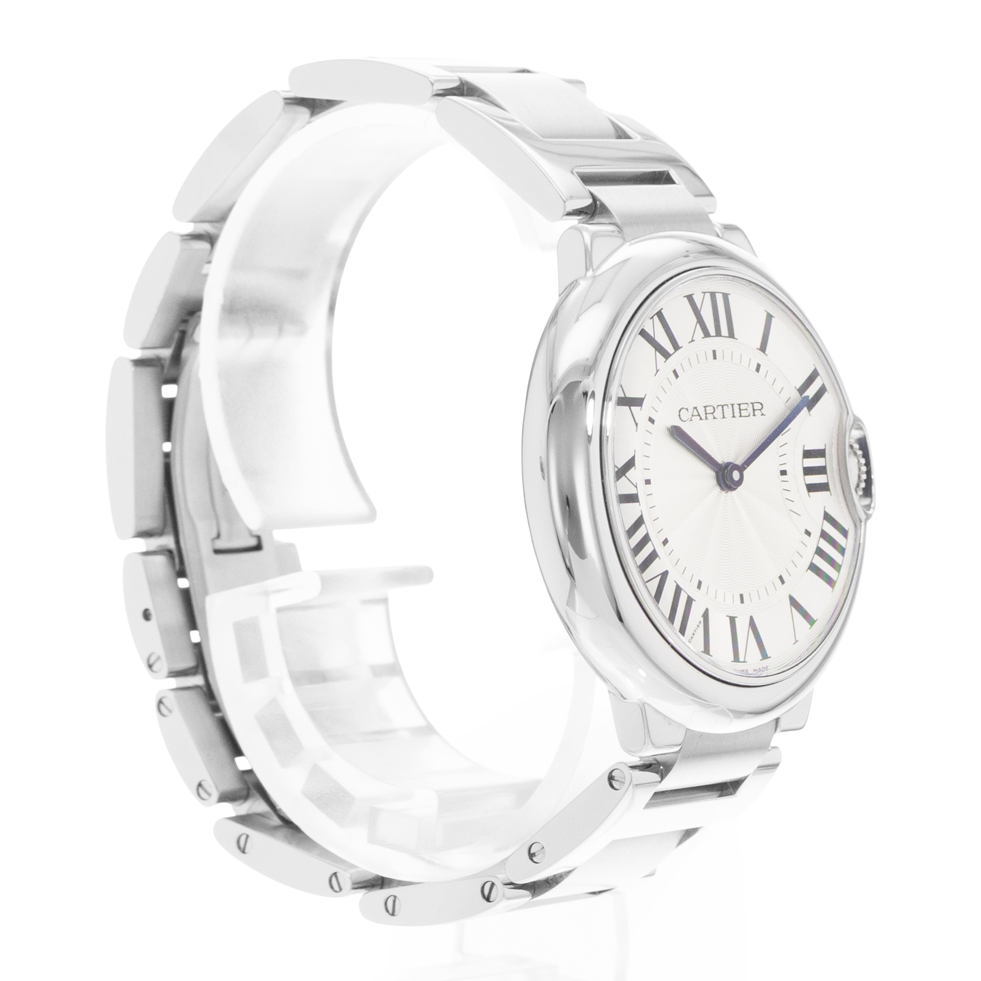 Cartier Ballon Bleu 36mm W69011Z4 3005 Silver Roman Dial Steel Quartz Mens Watch thumbnail 5