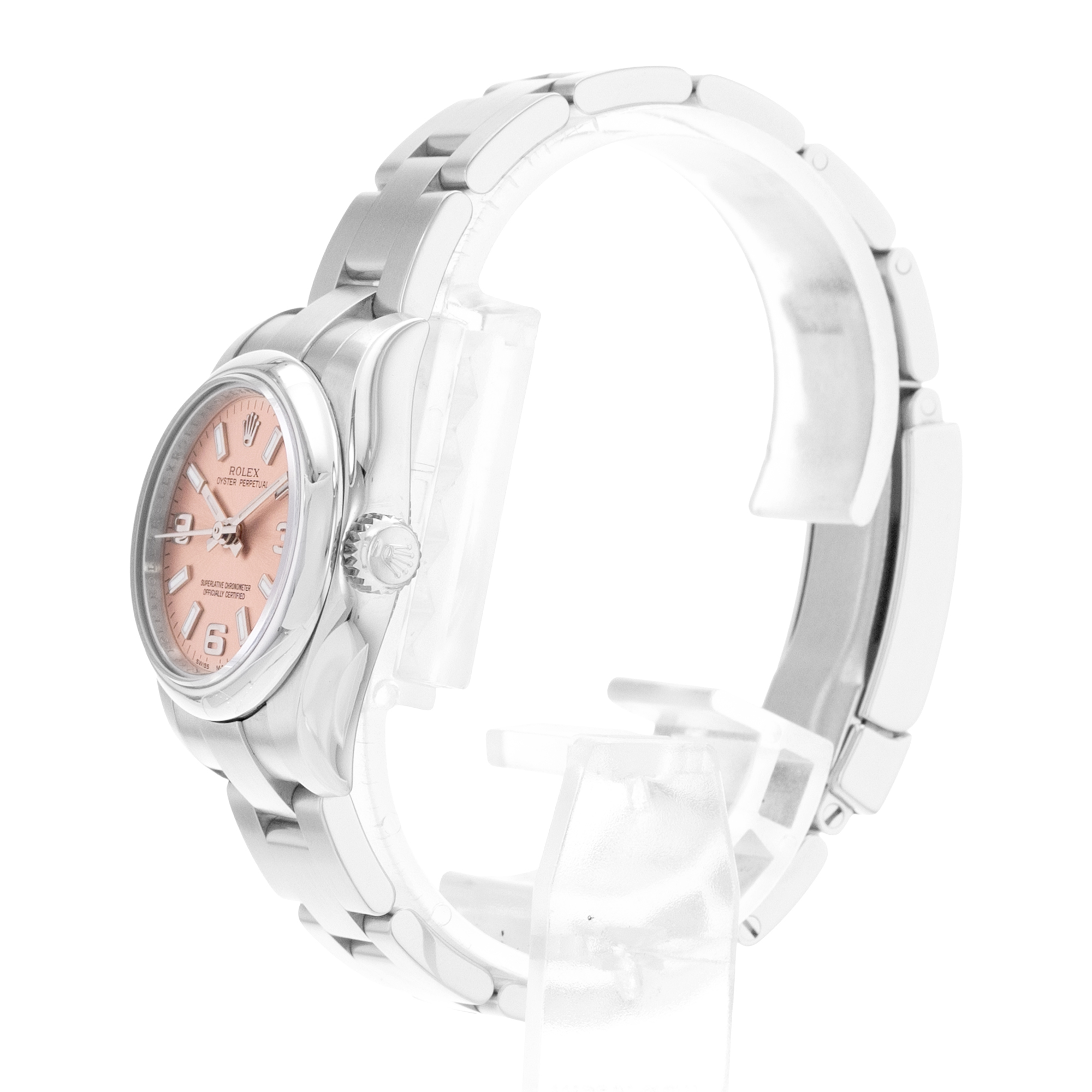 Rolex Oyster Perpetual 26 176200 Salmon Pink Dial Steel Ladies Watch Card thumbnail 5