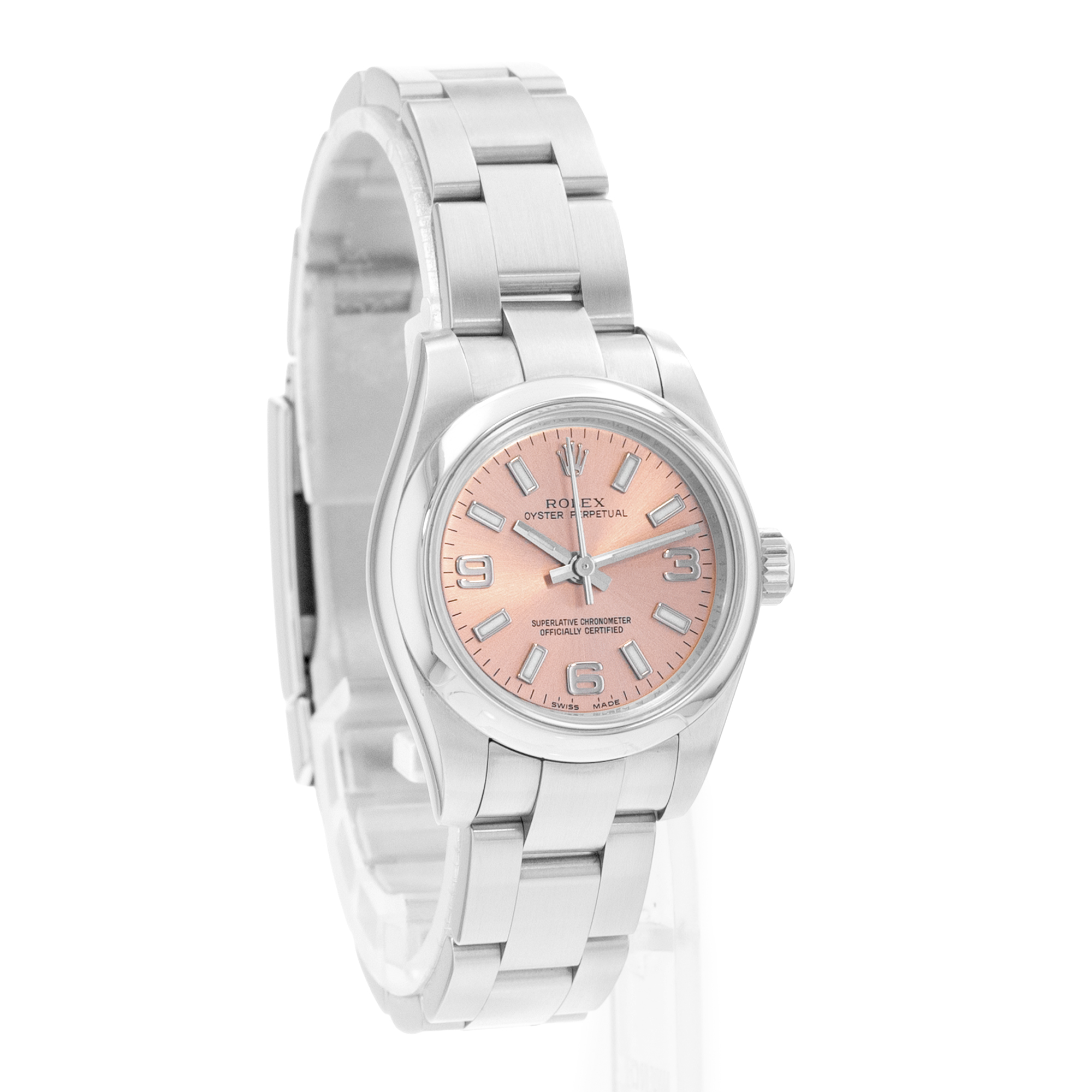 Rolex Oyster Perpetual 26 176200 Salmon Pink Dial Steel Ladies Watch Card thumbnail 7