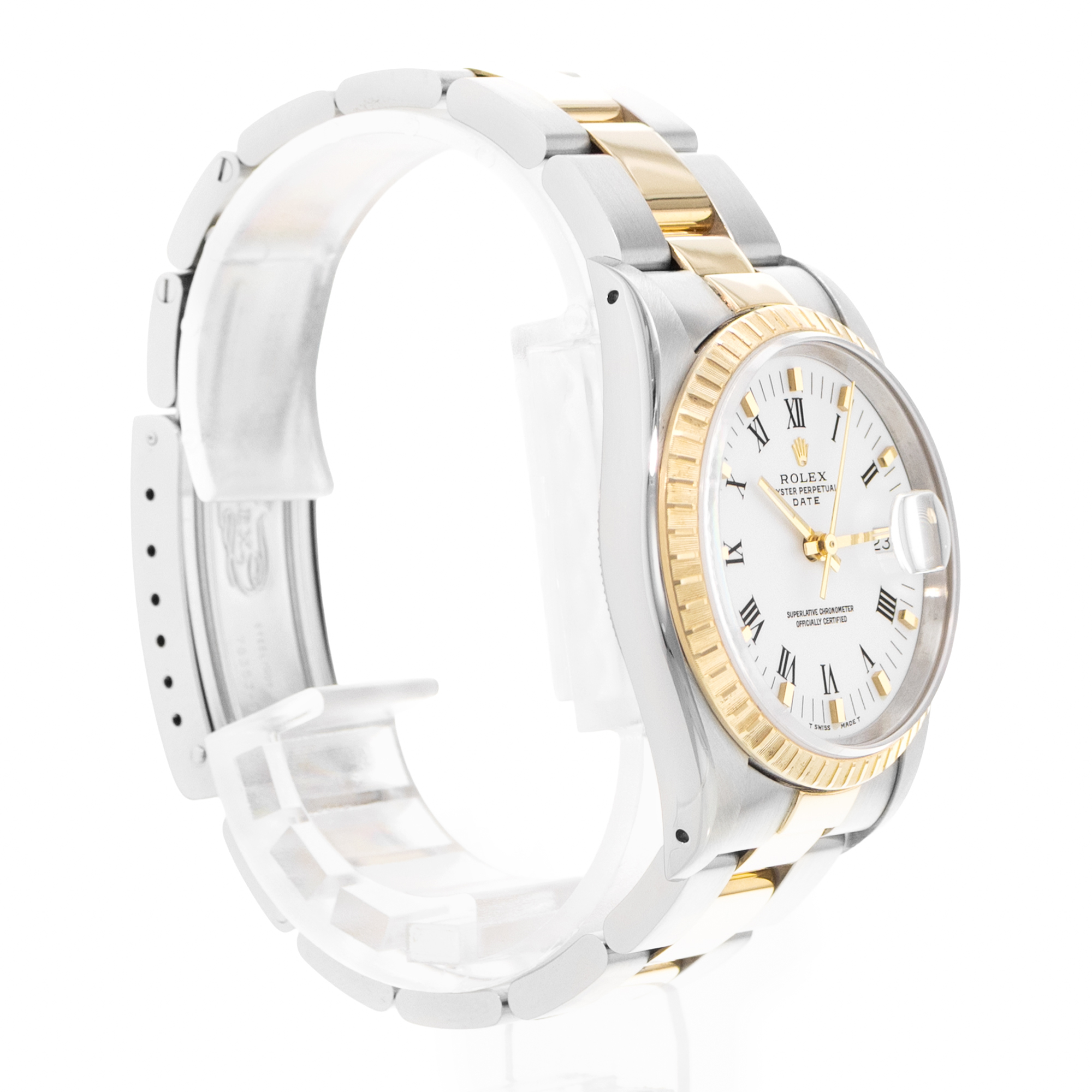 Rolex Oyster Perpetual 34 15223 Steel Yellow Gold Oyster Mens Watch Papers 1994 thumbnail 6
