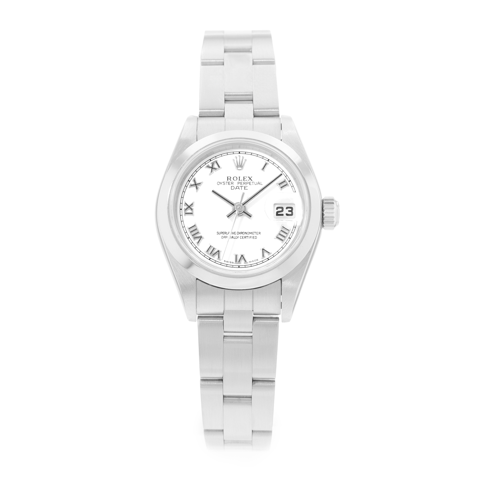 Rolex Oyster Perpetual 26 79160 White Roman Steel Automatic Ladies Watch Papers thumbnail 2