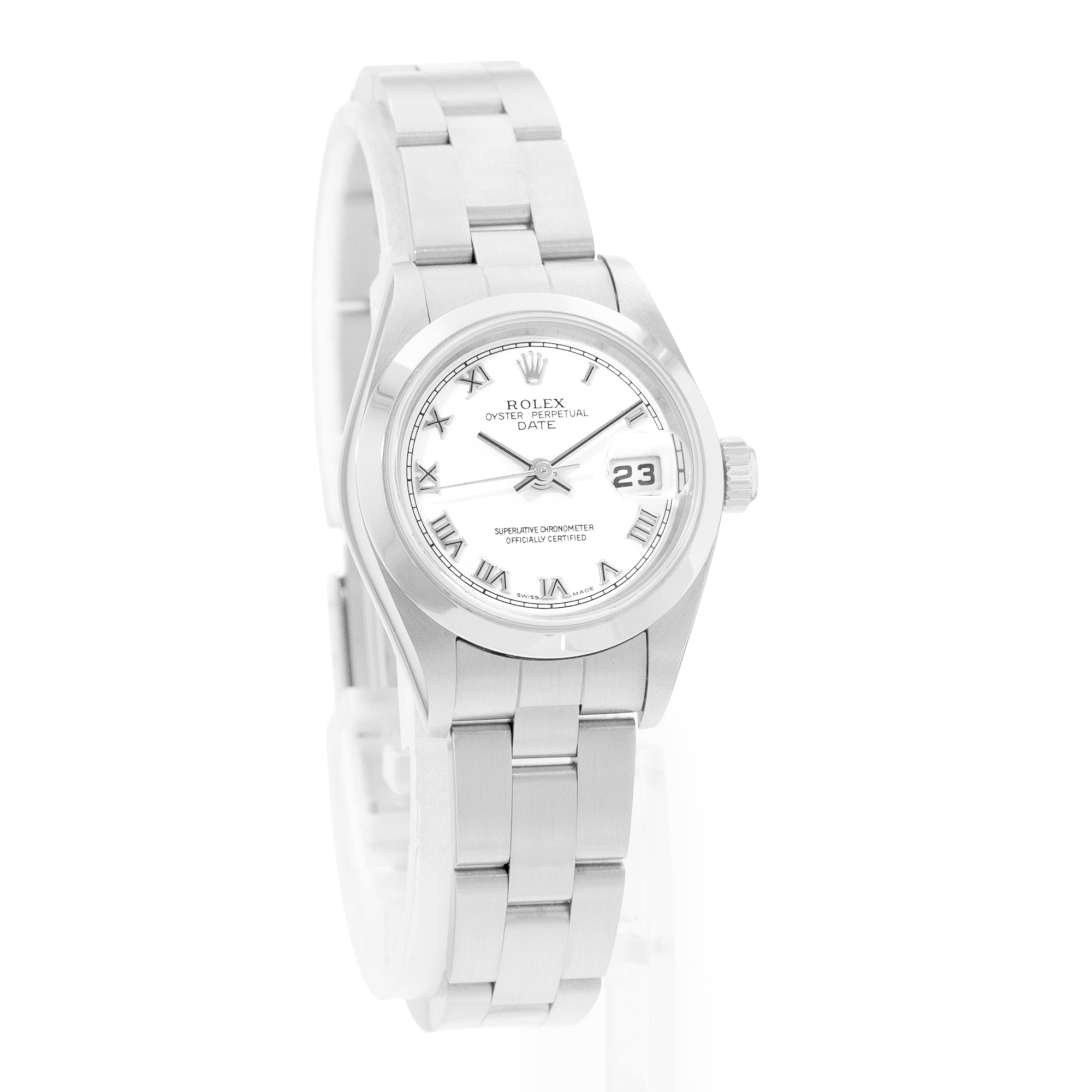 Rolex Oyster Perpetual 26 79160 White Roman Steel Automatic Ladies Watch Papers thumbnail 7