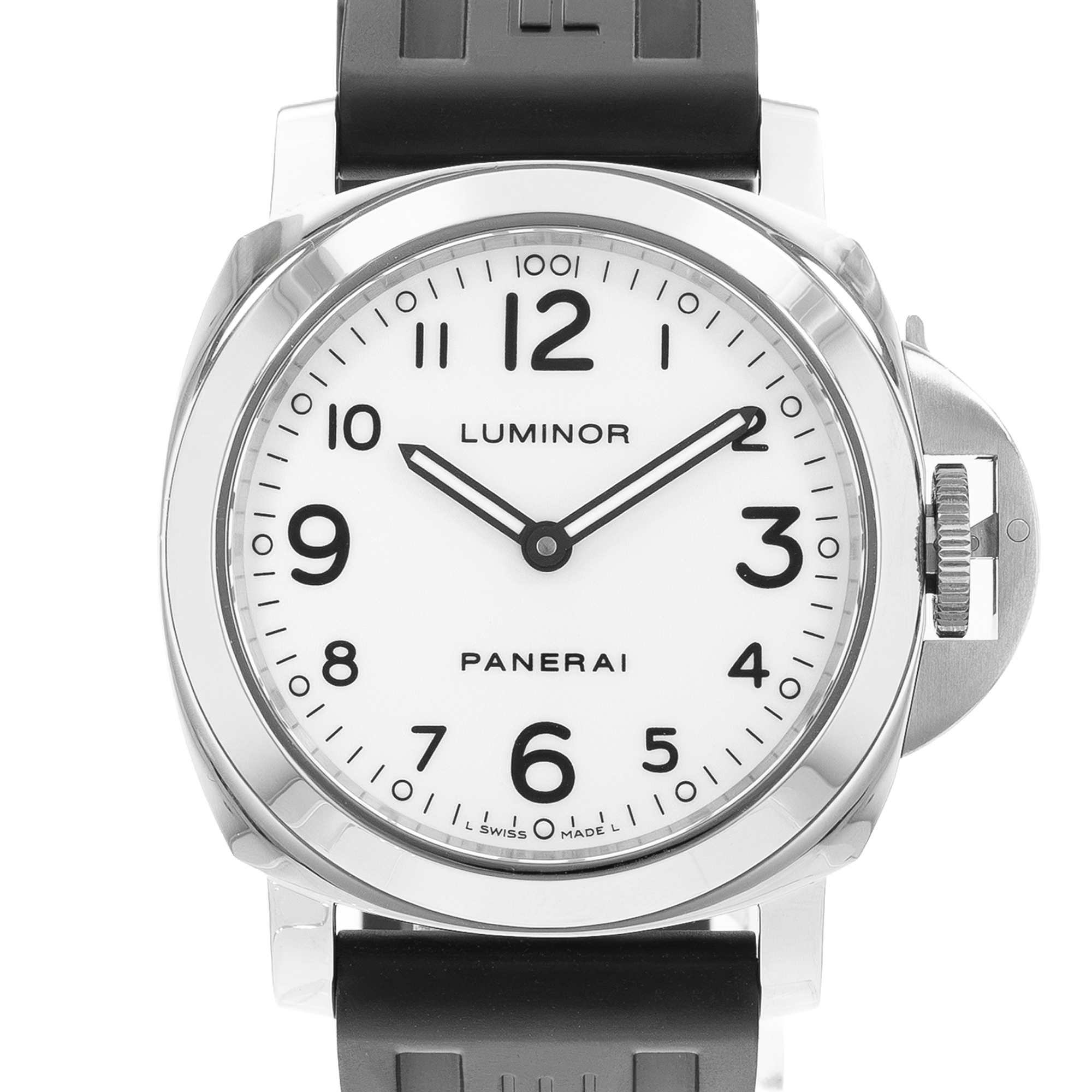 Panerai Luminor Base PAM00114 44mm White Steel Rubber Mens Watch thumbnail 1
