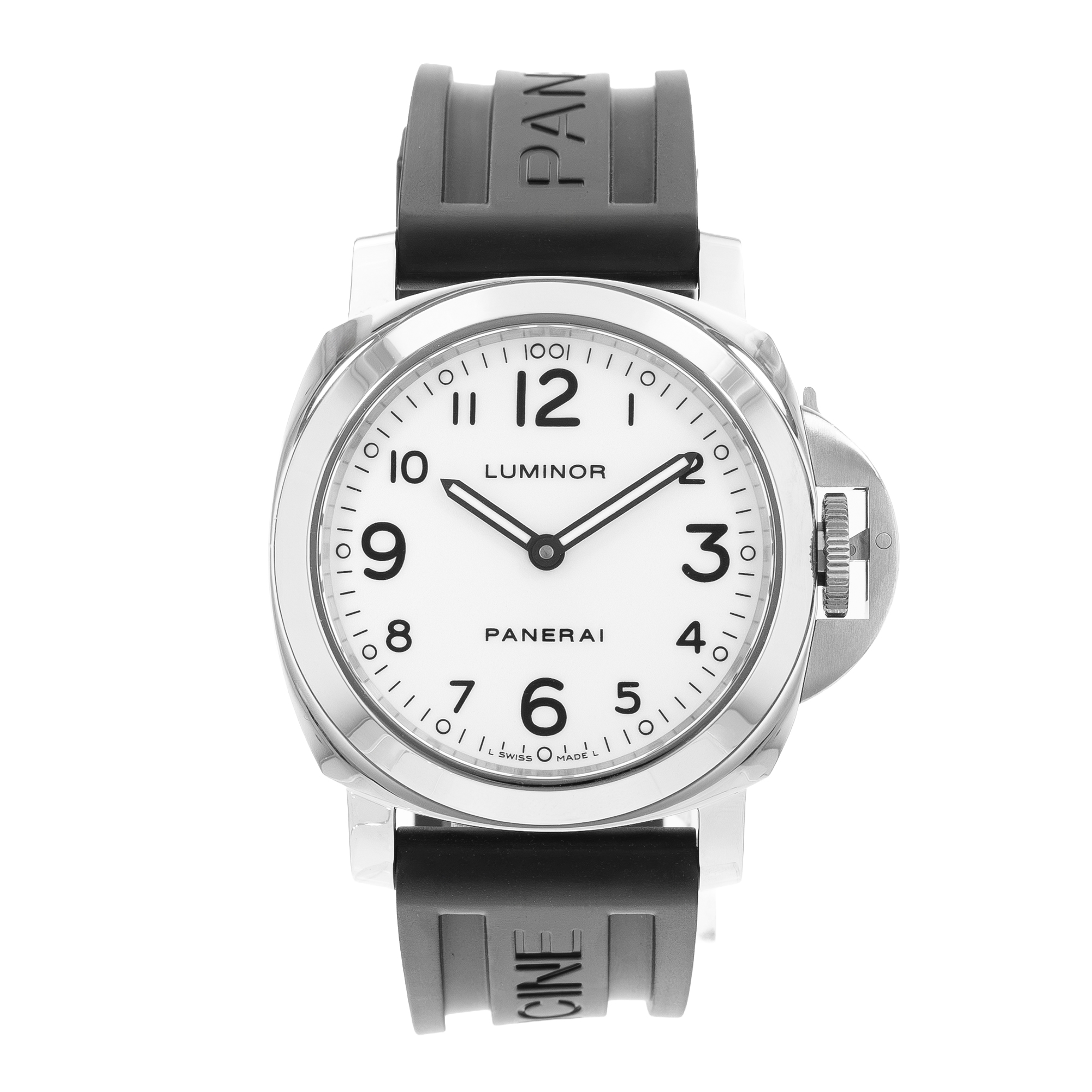 Panerai Luminor Base PAM00114 44mm White Steel Rubber Mens Watch thumbnail 2