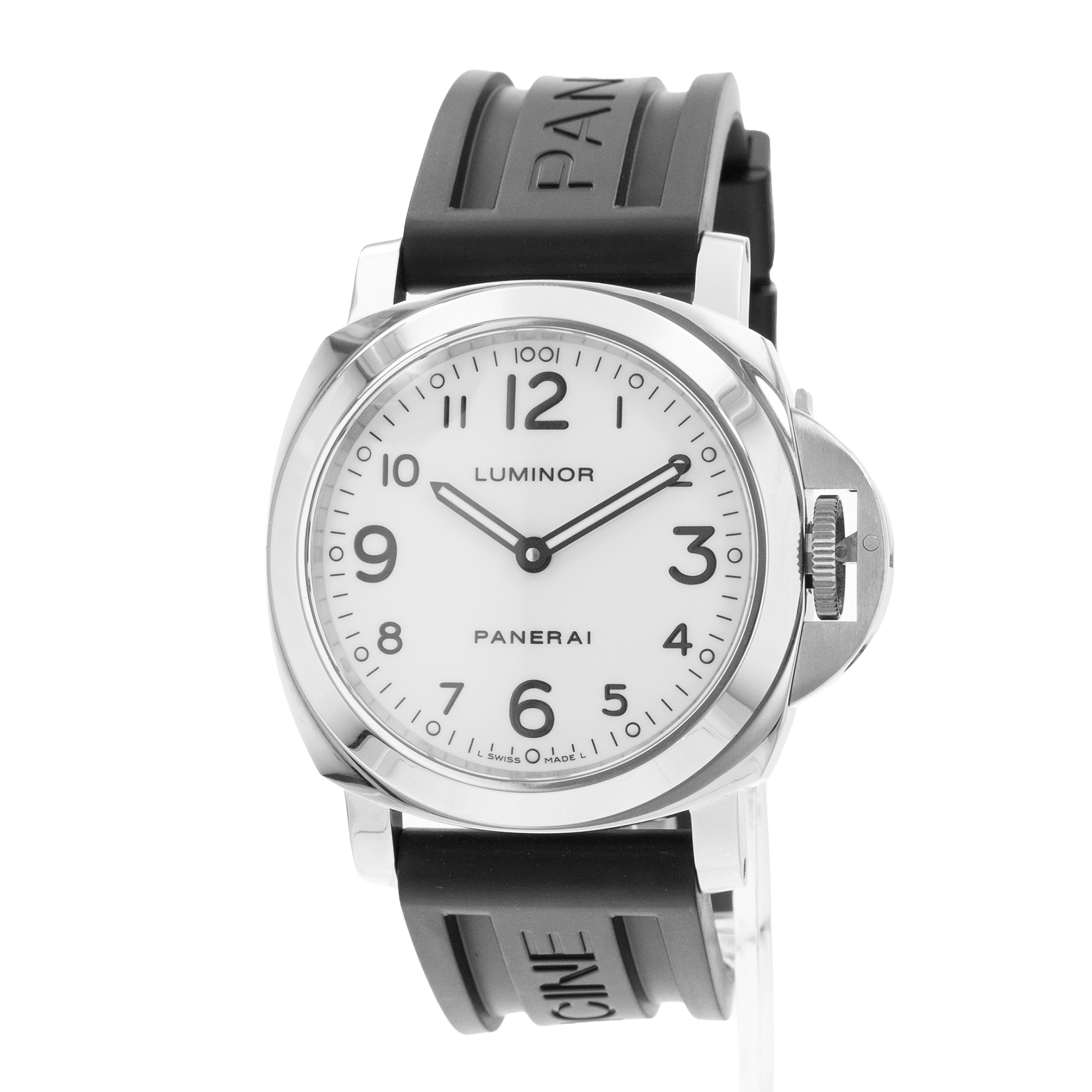 Panerai Luminor Base PAM00114 44mm White Steel Rubber Mens Watch thumbnail 3