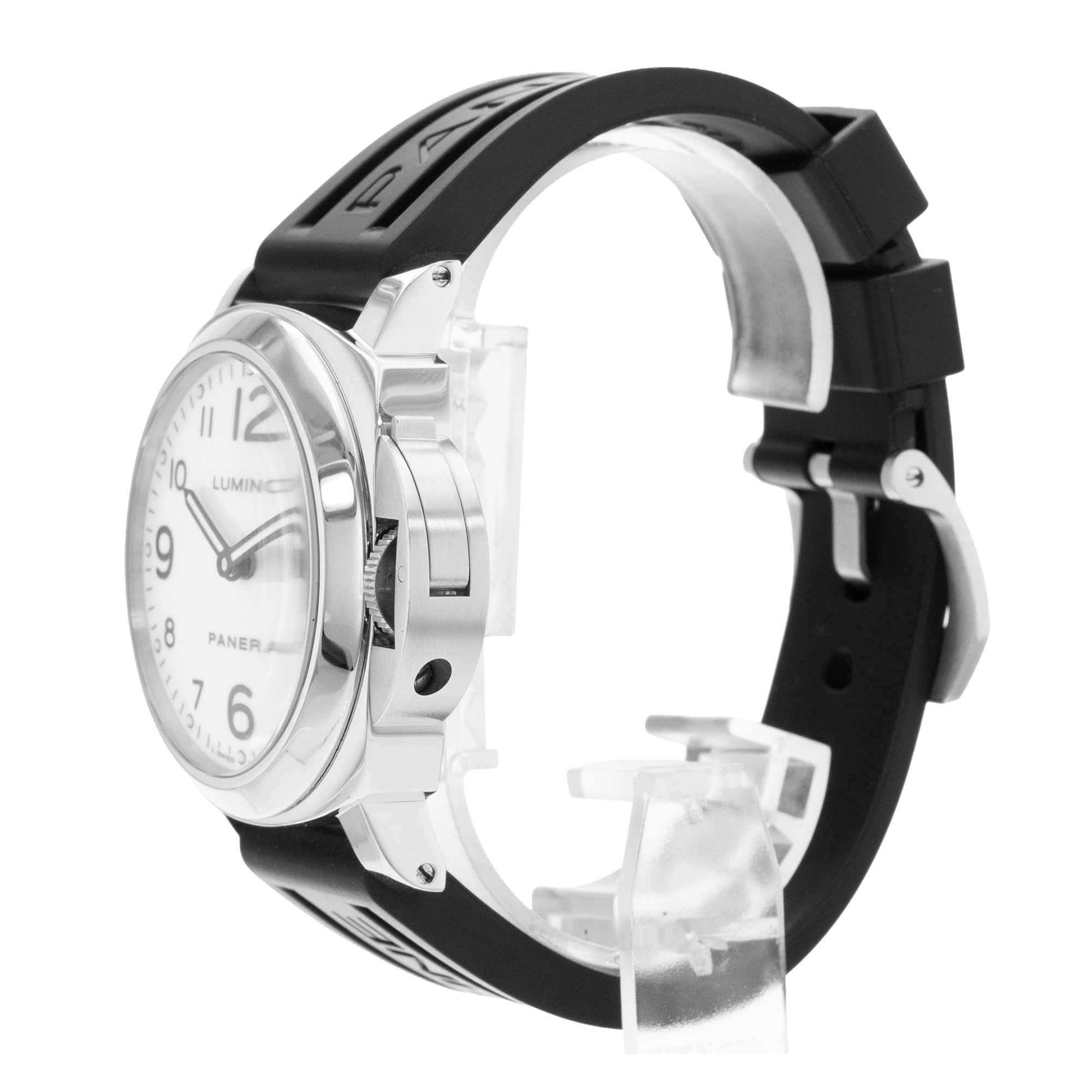 Panerai Luminor Base PAM00114 44mm White Steel Rubber Mens Watch thumbnail 4